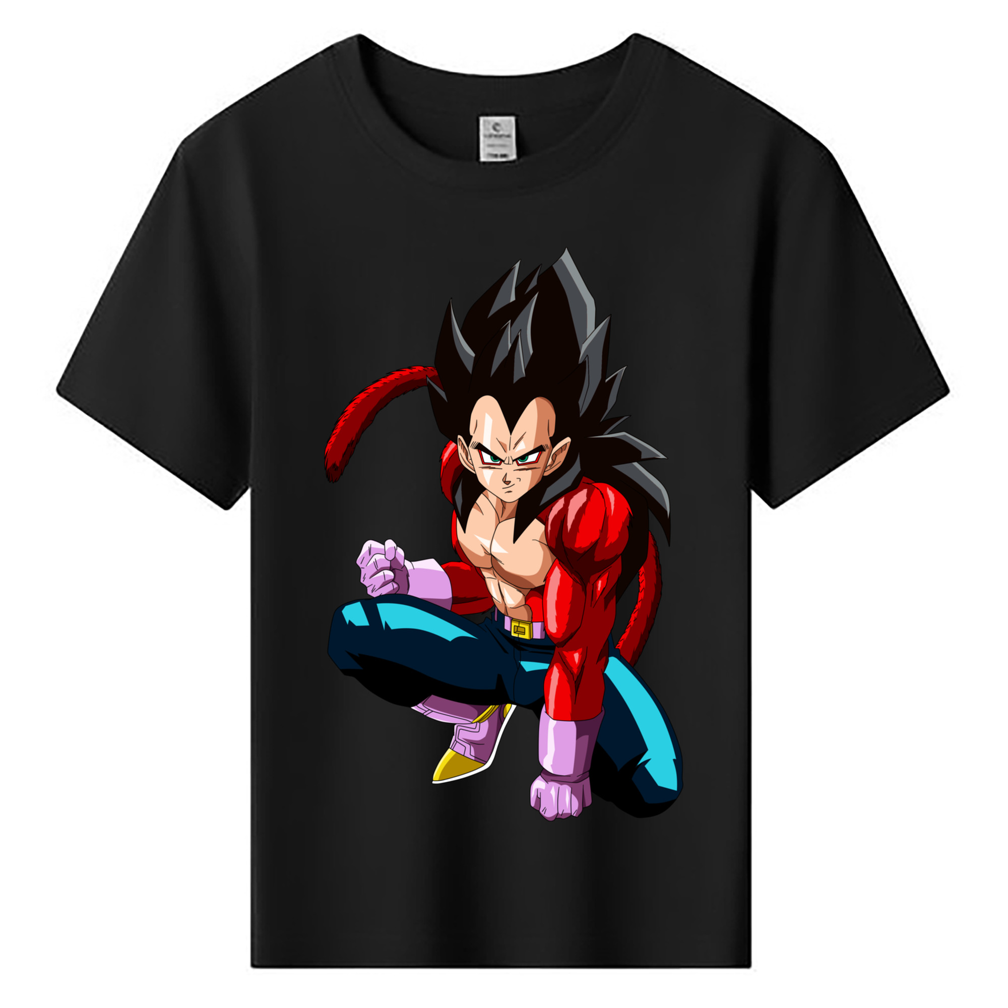 （画像用） ドラゴンボール ベジータ四世（Bejīta Yonsei）DRAGON BALL Vegeta IV 綿100％キッズTシャツ（フロントプリント）