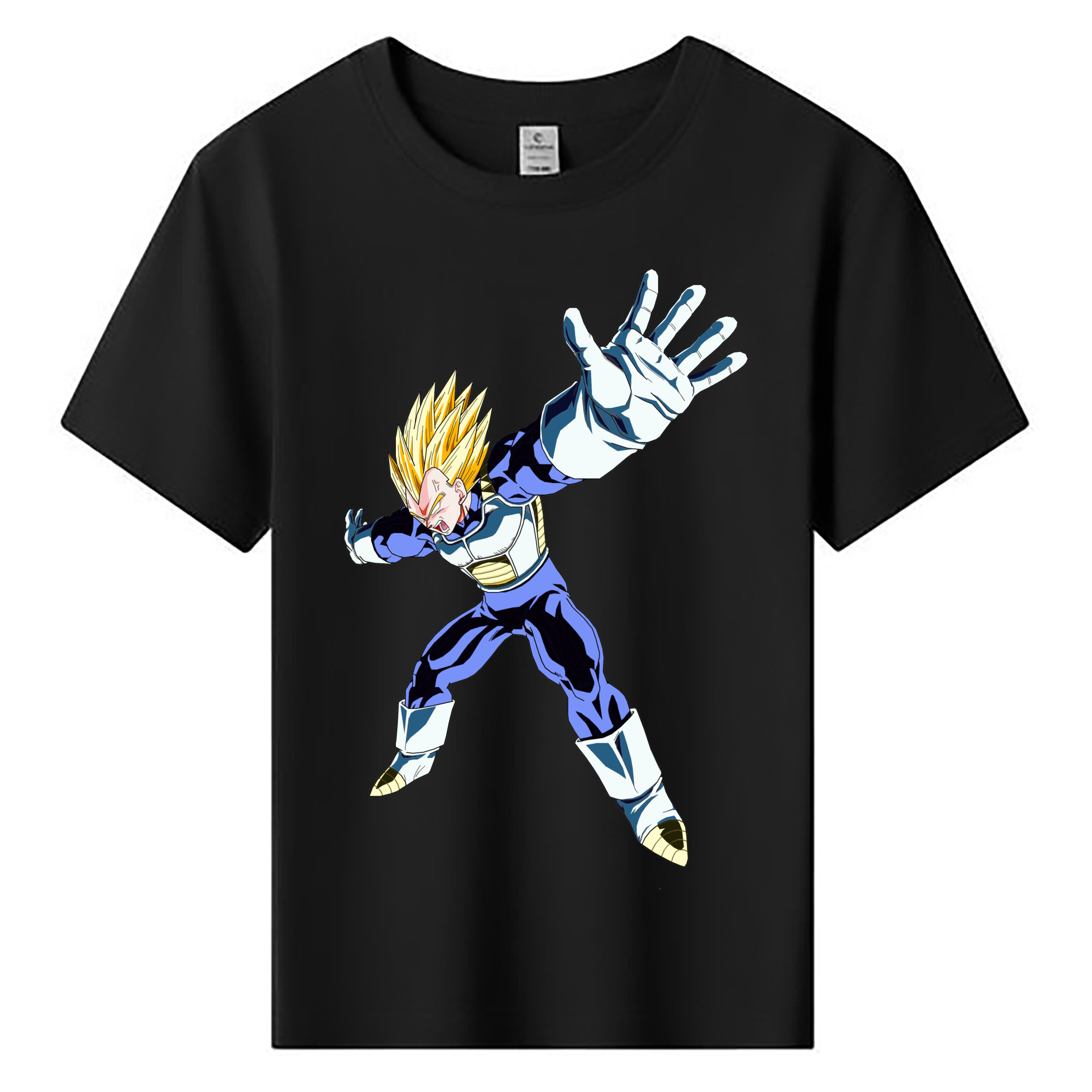 （画像用） ドラゴンボール ベジータ四世（Bejīta Yonsei）DRAGON BALL Vegeta IV 綿100％キッズTシャツ（フロントプリント）