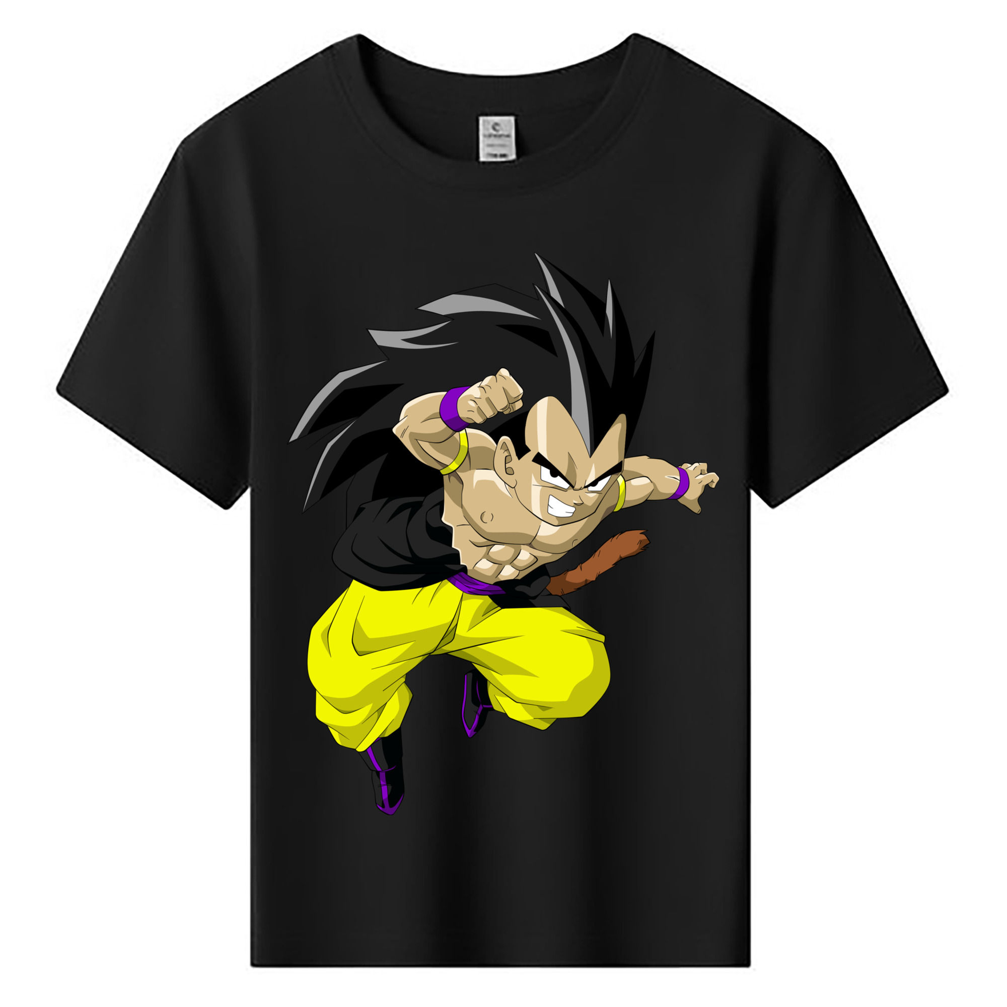 （画像用） ドラゴンボール ベジータ四世（Bejīta Yonsei）DRAGON BALL Vegeta IV 綿100％キッズTシャツ（フロントプリント）
