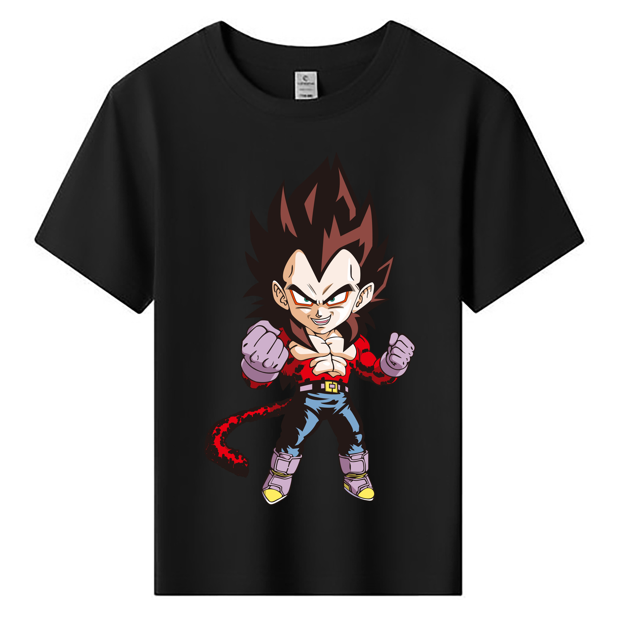 （画像用） ドラゴンボール ベジータ四世（Bejīta Yonsei）DRAGON BALL Vegeta IV 綿100％キッズTシャツ（フロントプリント）