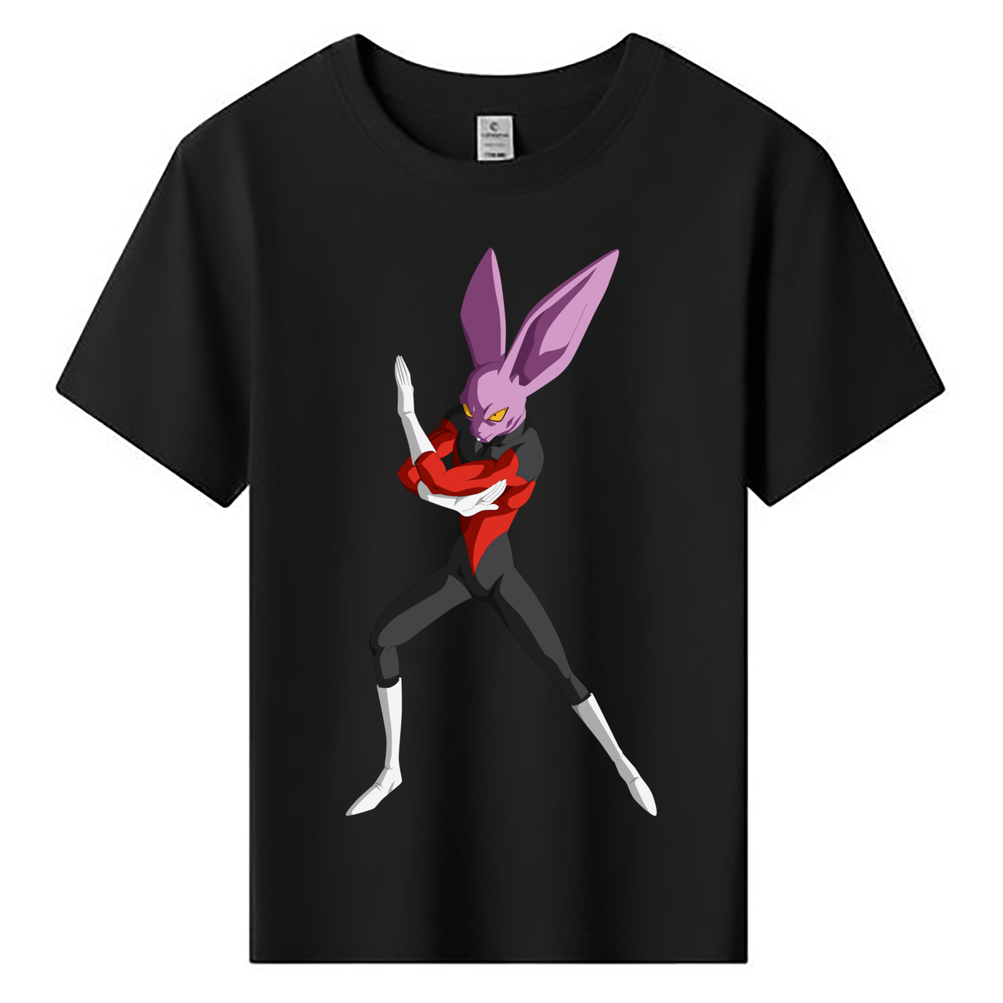 （画像用） ドラゴンボール ビルス 破壊神ビルス DRAGON BALL Beerus Birusu 綿100％キッズTシャツ（フロントプリント）