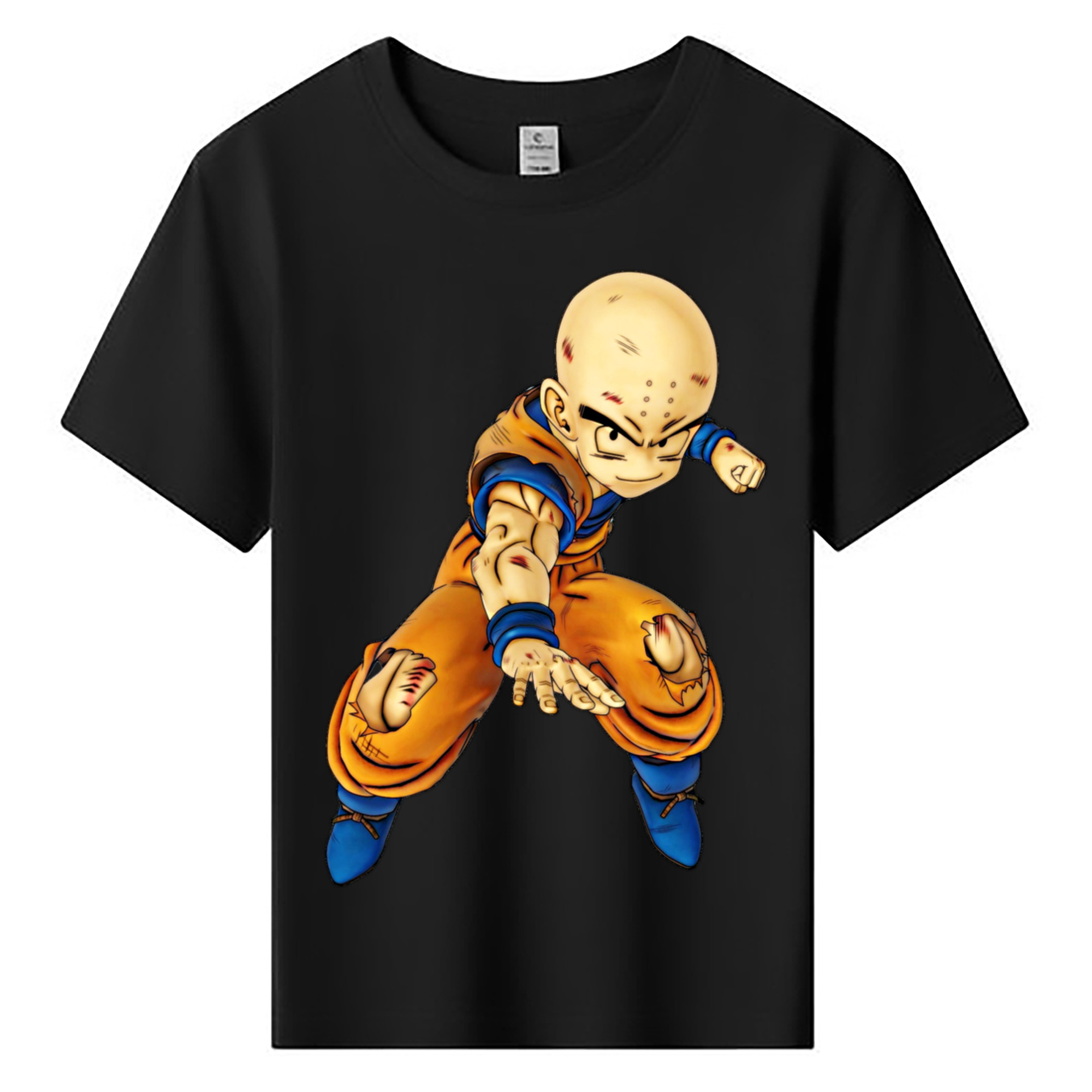 （画像用） ドラゴンボール クリリン DRAGON BALL krillin 綿100％キッズTシャツ（フロントプリント）