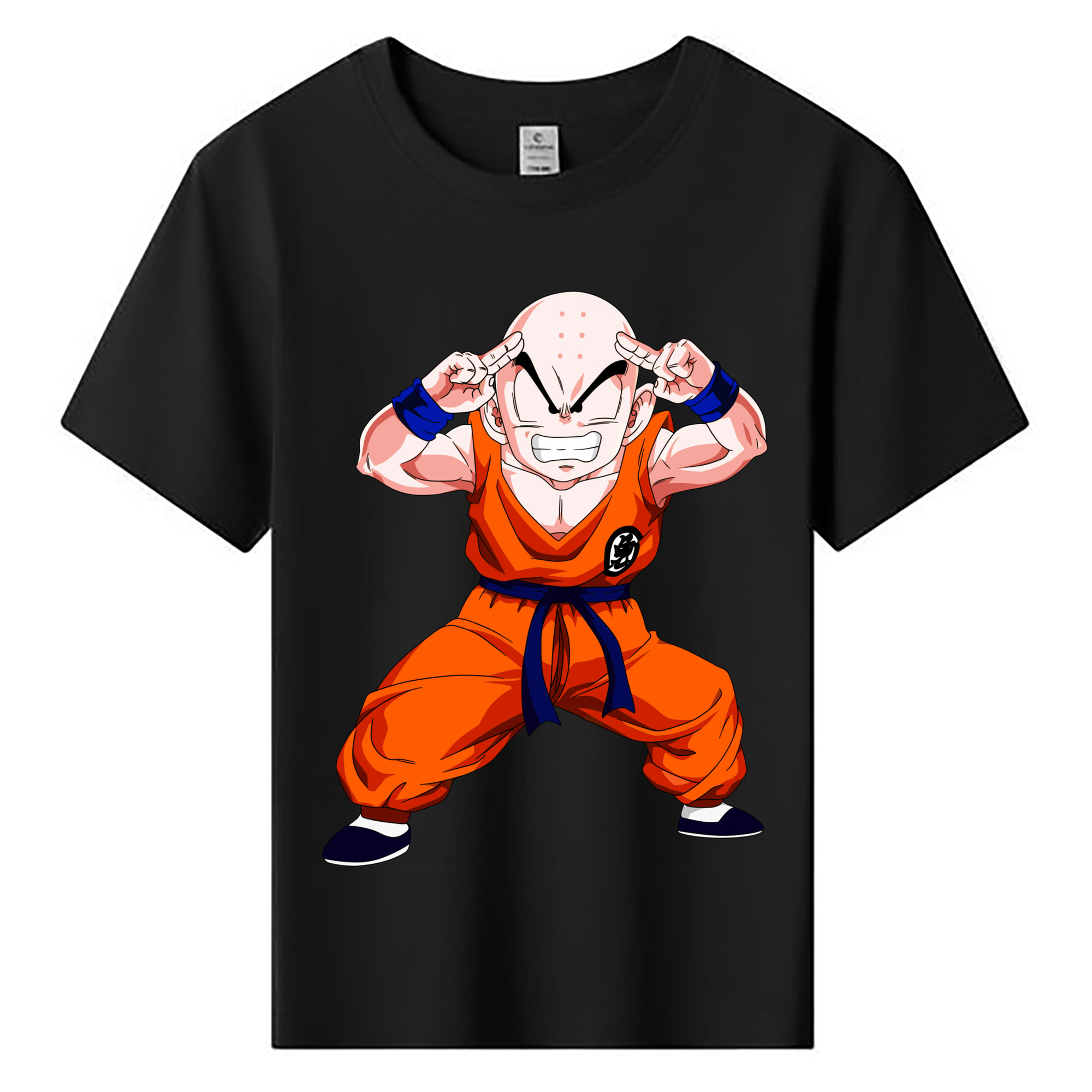 （画像用） ドラゴンボール クリリン DRAGON BALL krillin 綿100％キッズTシャツ（フロントプリント）