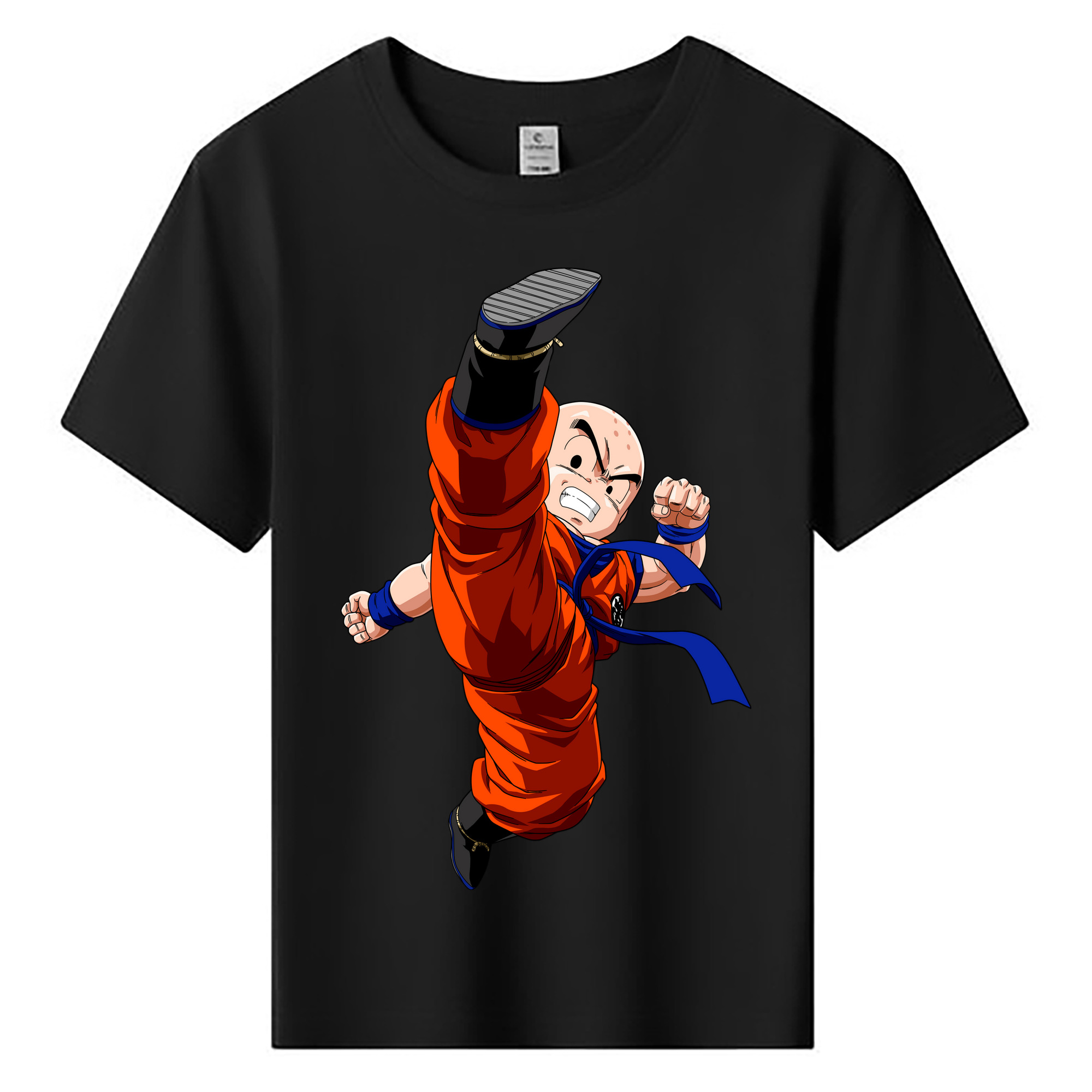 （画像用） ドラゴンボール クリリン DRAGON BALL krillin 綿100％キッズTシャツ（フロントプリント）