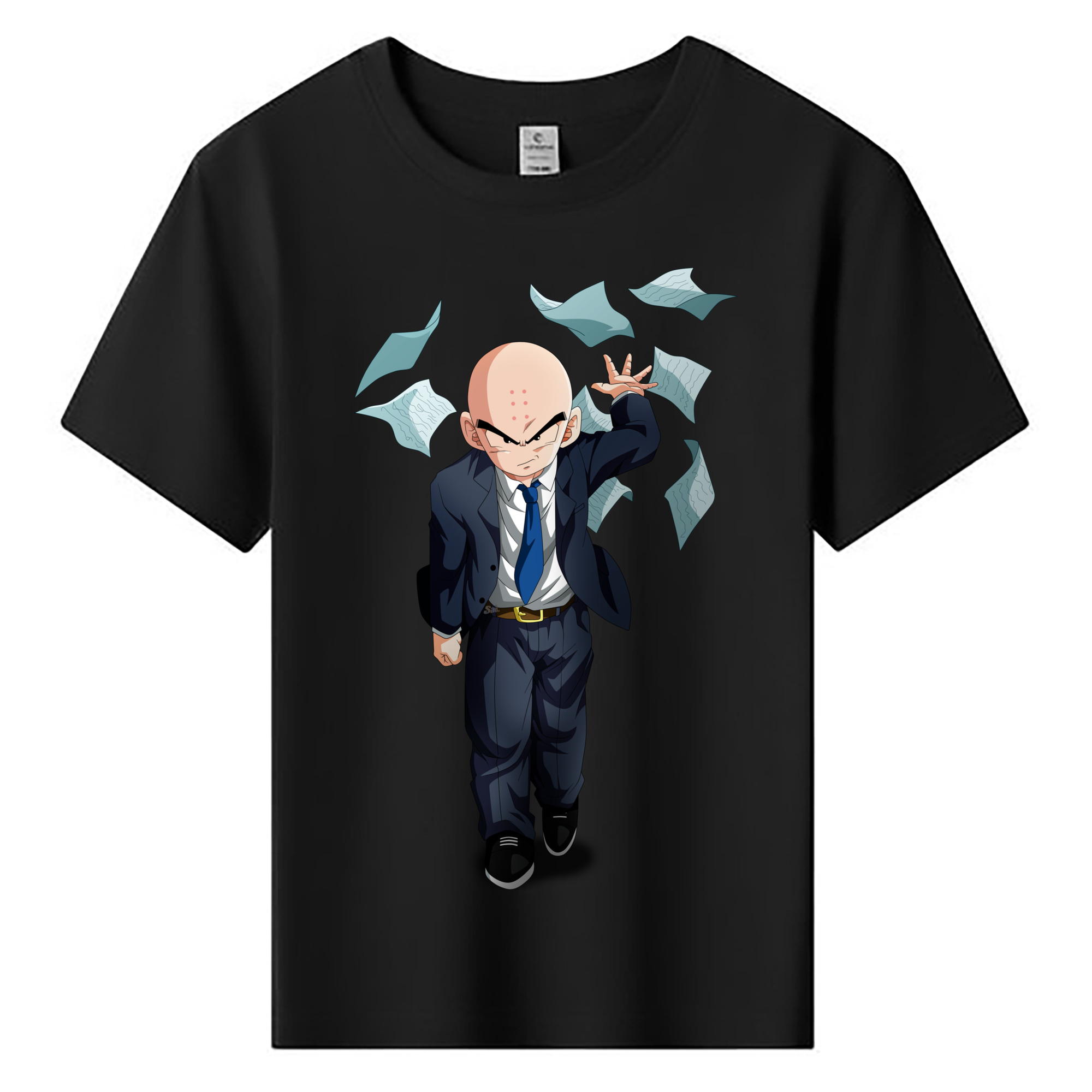 （画像用） ドラゴンボール クリリン DRAGON BALL krillin 綿100％キッズTシャツ（フロントプリント）