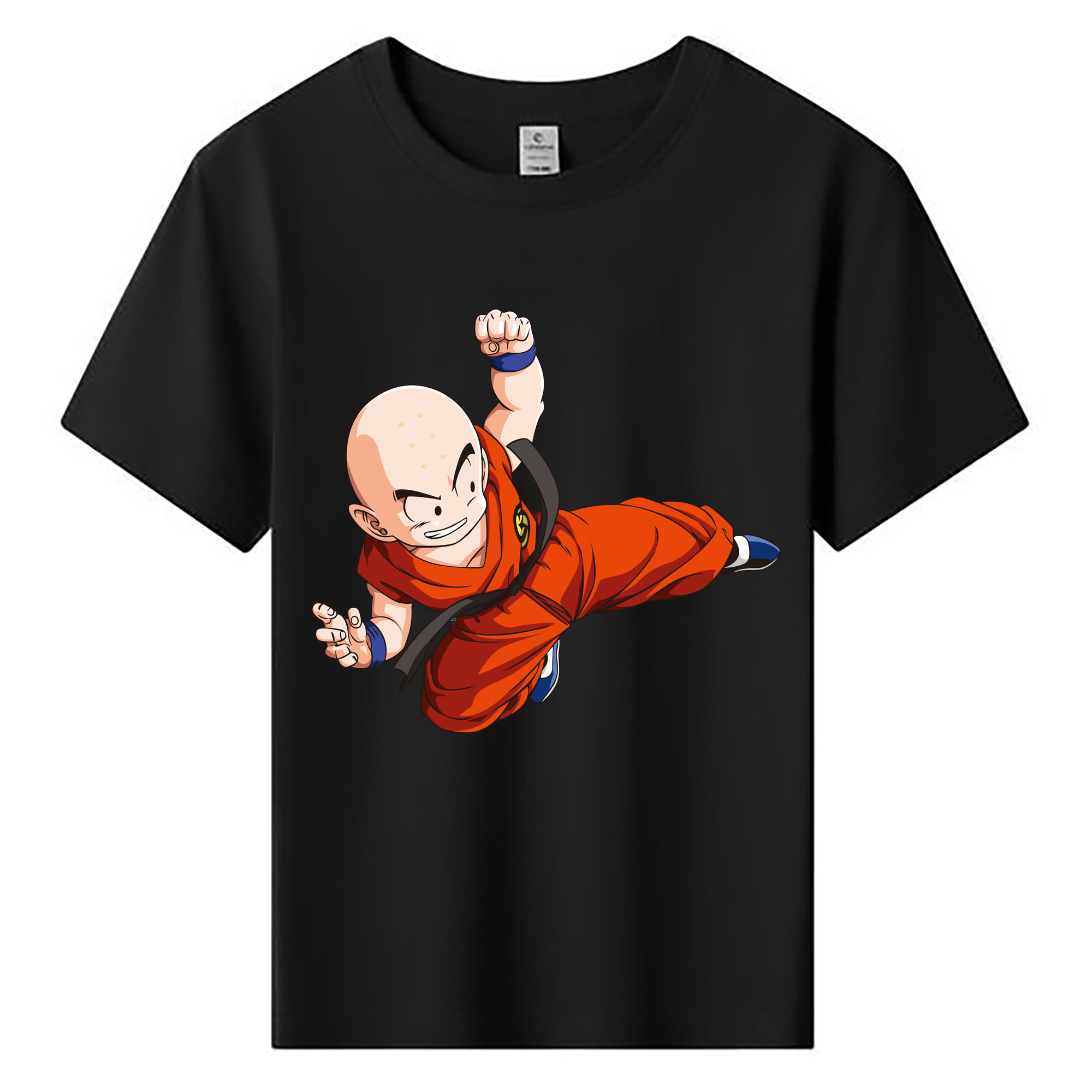 （画像用） ドラゴンボール クリリン DRAGON BALL krillin 綿100％キッズTシャツ（フロントプリント）