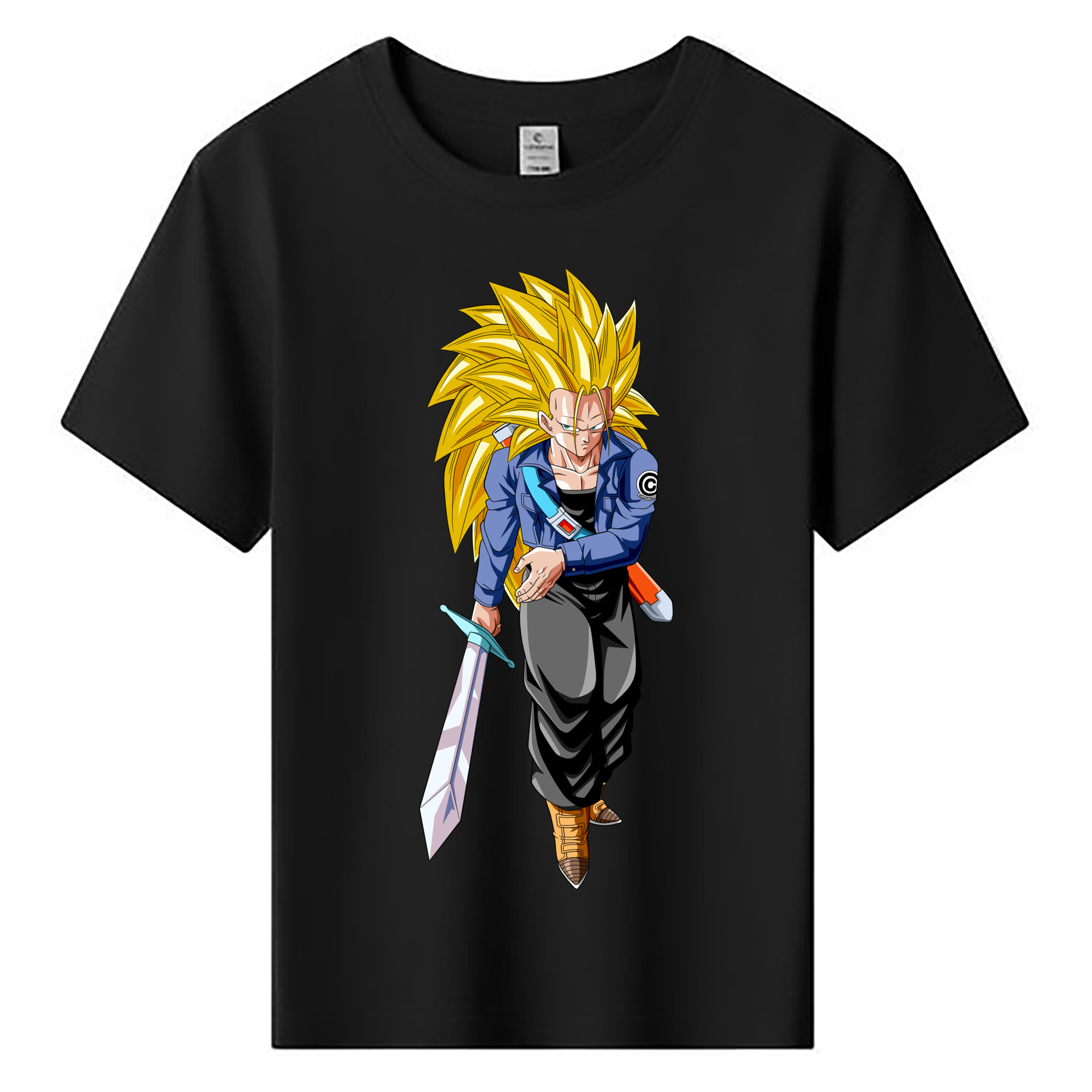（画像用） ドラゴンボール トランクス（Torankusu）DRAGON BALL Trunks 綿100％キッズTシャツ（フロントプリント）