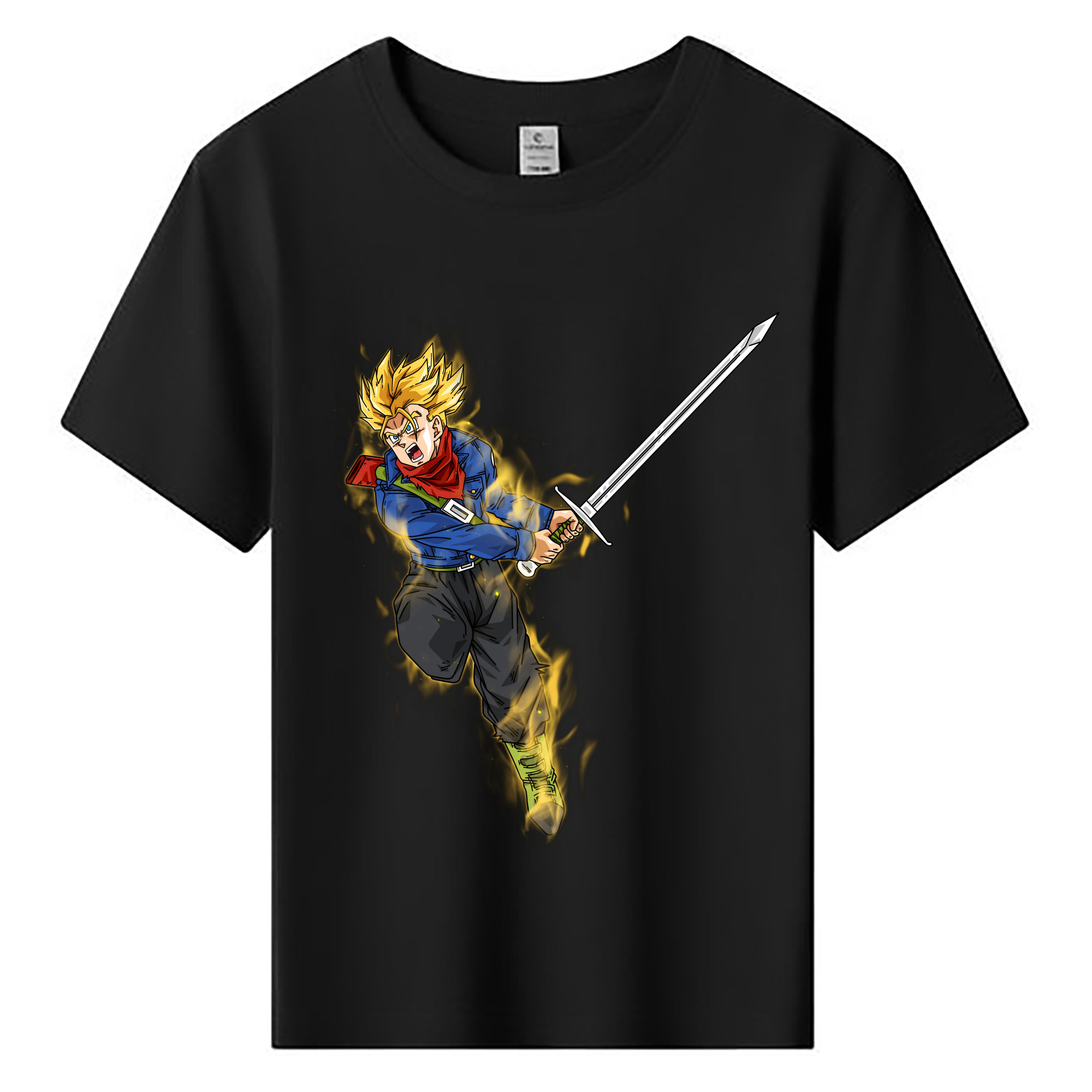 （画像用） ドラゴンボール トランクス（Torankusu）DRAGON BALL Trunks 綿100％キッズTシャツ（フロントプリント）