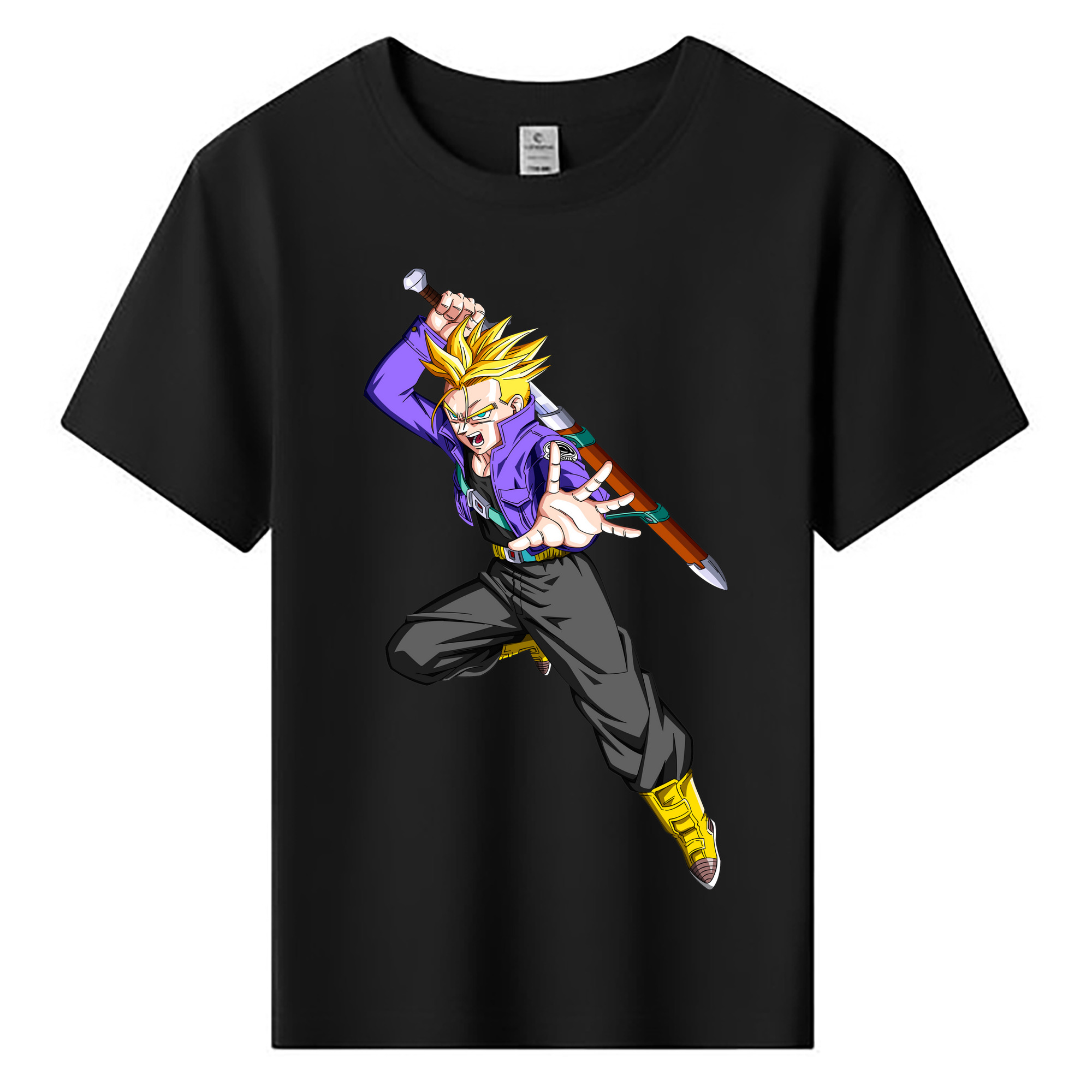 （画像用） ドラゴンボール トランクス（Torankusu）DRAGON BALL Trunks 綿100％キッズTシャツ（フロントプリント）