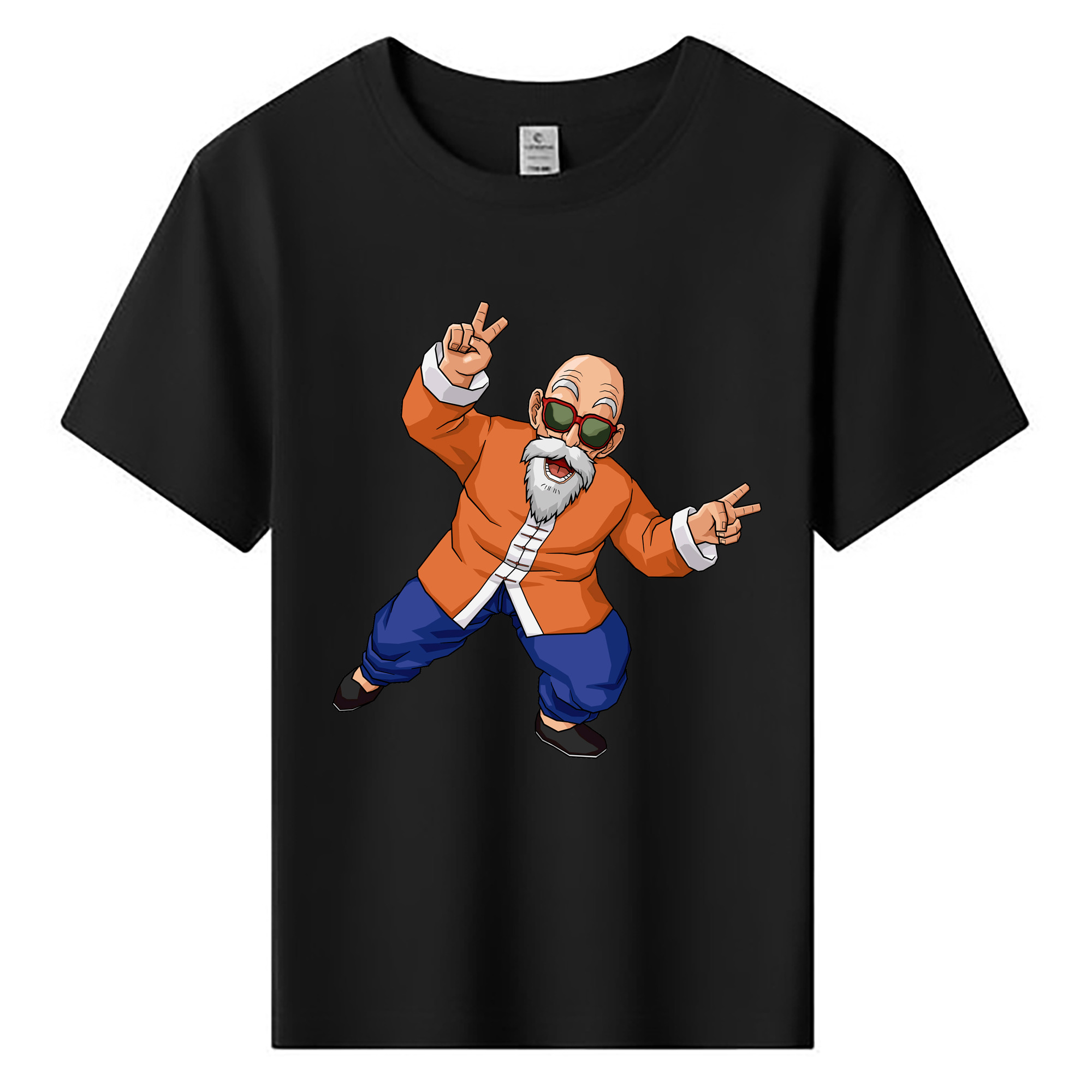 （画像用） ドラゴンボール 亀仙人（かめせんにん） DRAGON BALL Master Roshi Kame Sennin 綿100％キッズTシャツ（フロントプリント）