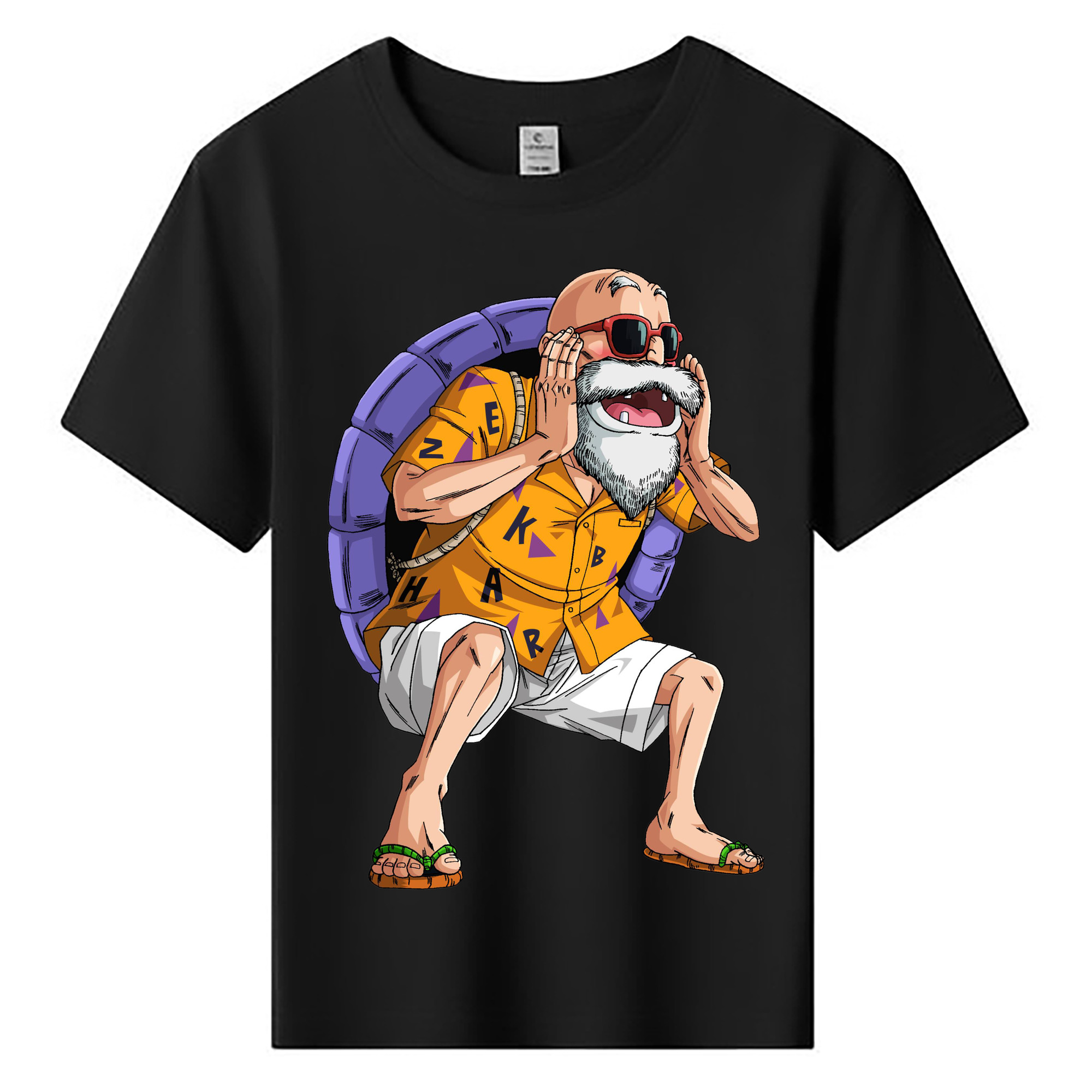（画像用） ドラゴンボール 亀仙人（かめせんにん） DRAGON BALL Master Roshi Kame Sennin 綿100％キッズTシャツ（フロントプリント）