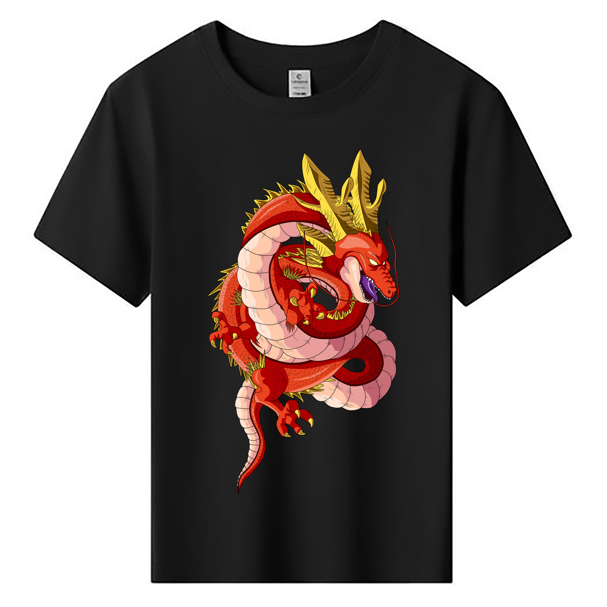 （画像用） ドラゴンボール 神龍 シェンロン DRAGON BALL Shenron 綿100％キッズTシャツ（フロントプリント）