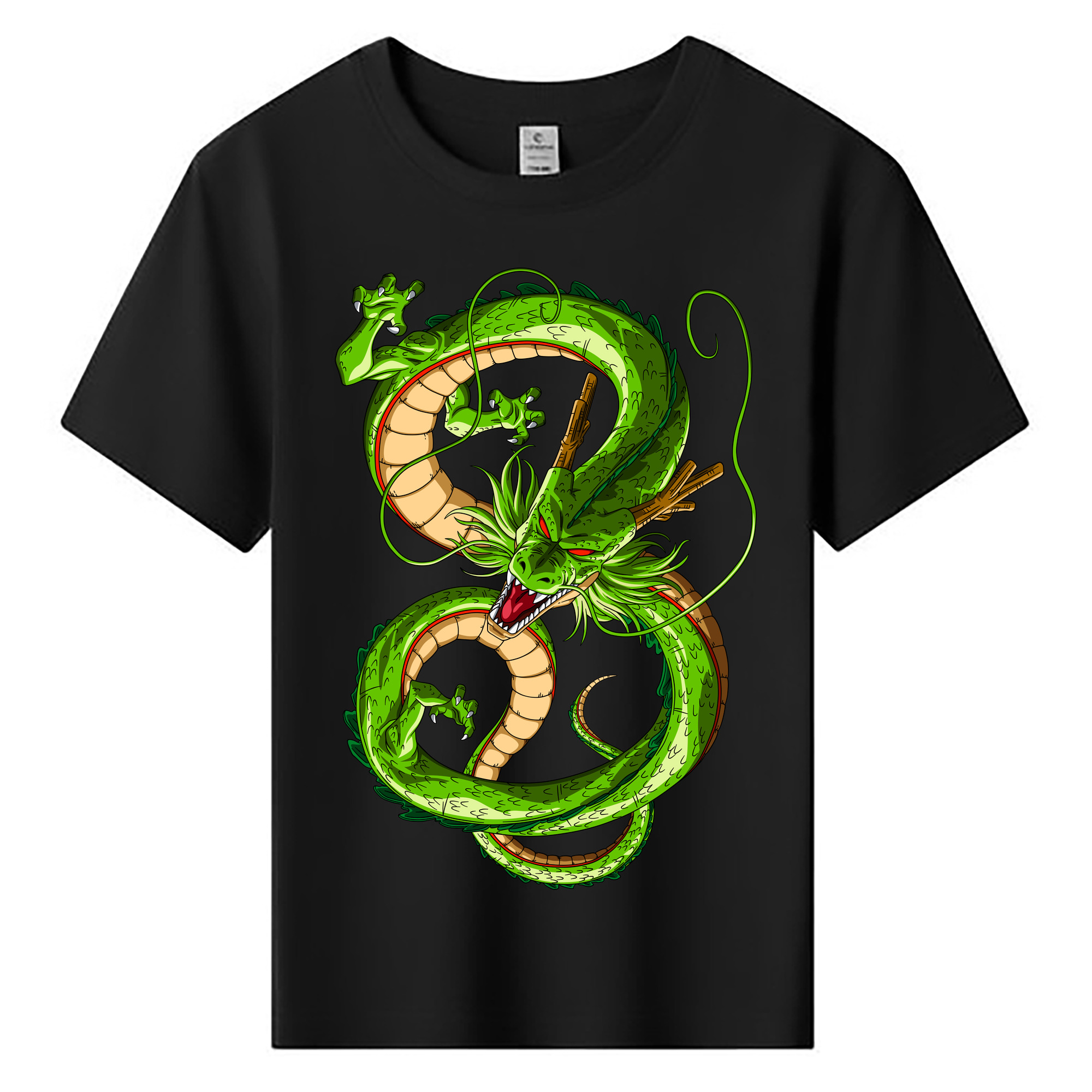 （画像用） ドラゴンボール 神龍 シェンロン DRAGON BALL Shenron 綿100％キッズTシャツ（フロントプリント）