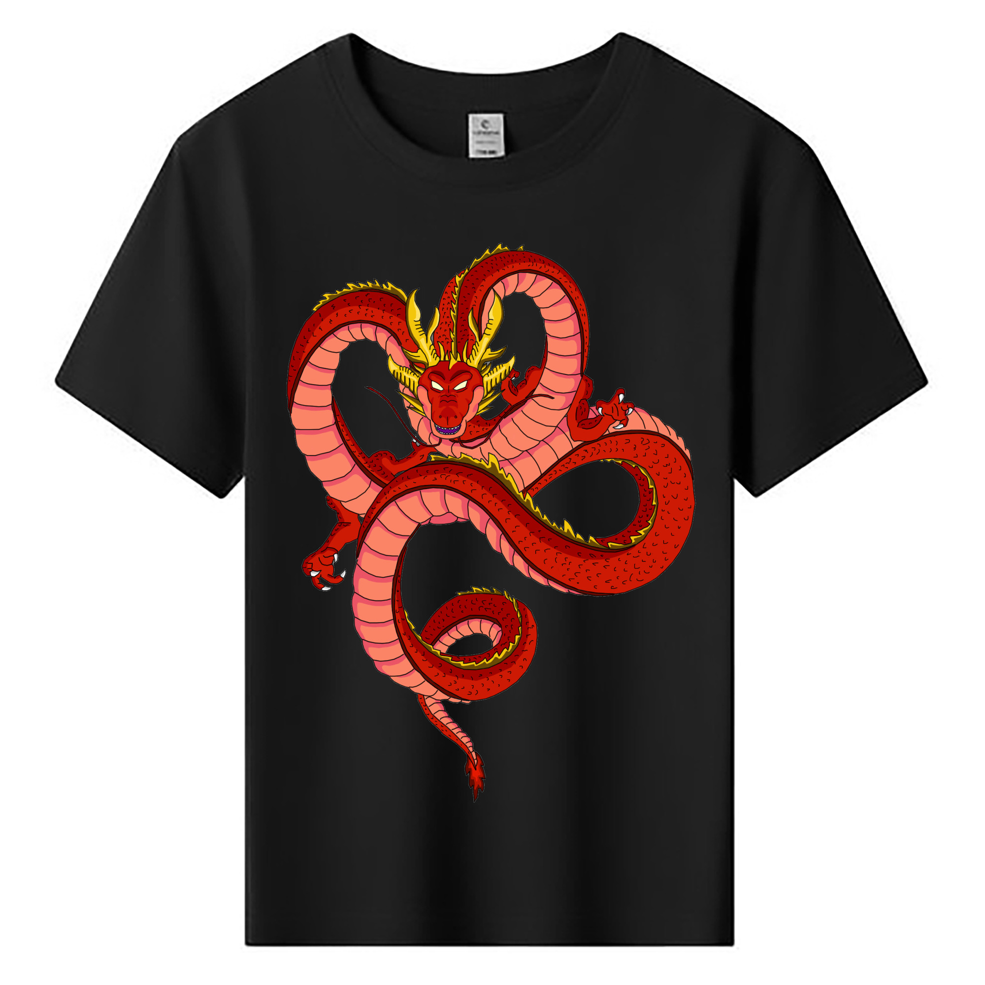 （画像用） ドラゴンボール 神龍 シェンロン DRAGON BALL Shenron 綿100％キッズTシャツ（フロントプリント）