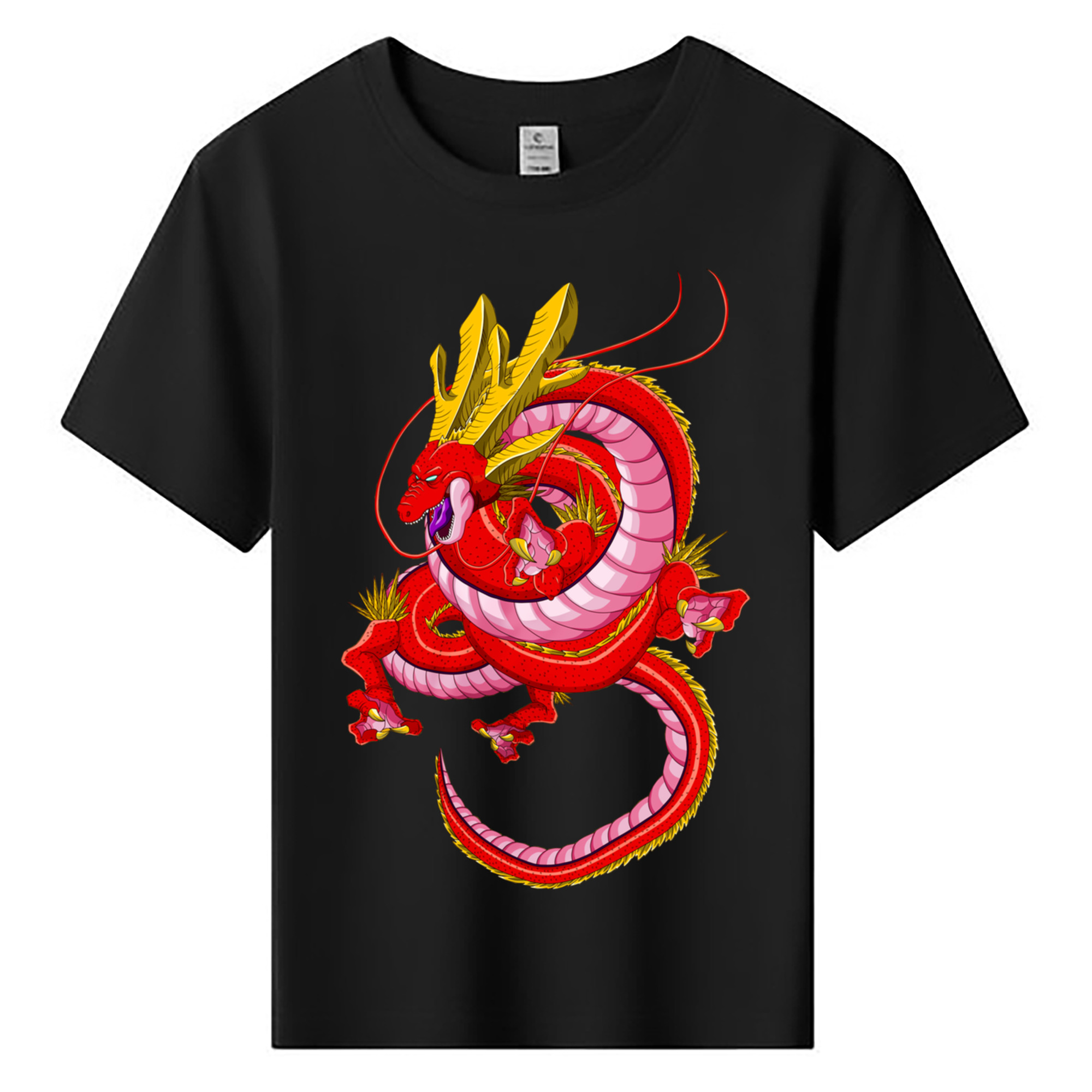 （画像用） ドラゴンボール 神龍 シェンロン DRAGON BALL Shenron 綿100％キッズTシャツ（フロントプリント）