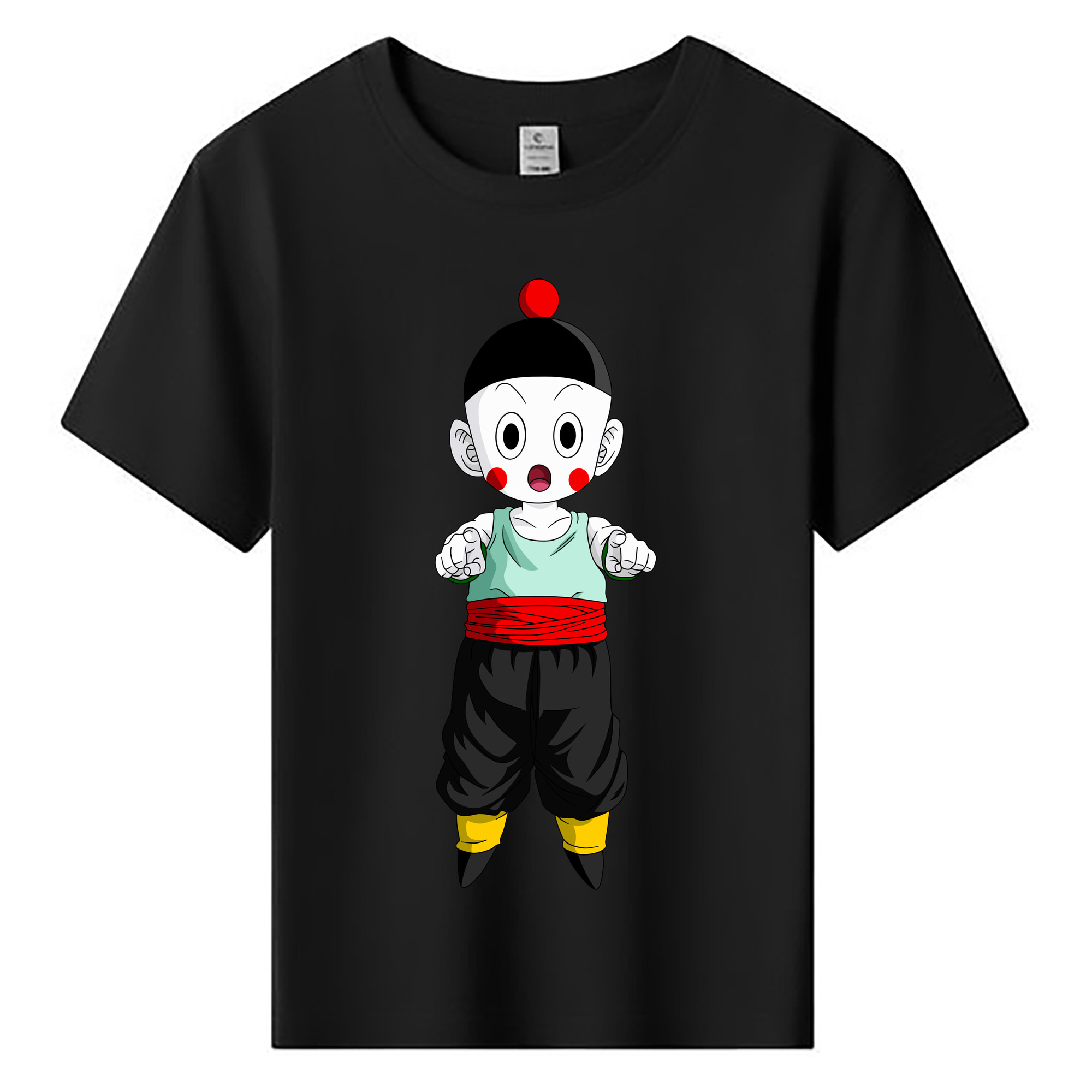 （画像用） ドラゴンボール 餃子（チャオズ）DRAGON BALL Chaoz 綿100％キッズTシャツ（フロントプリント）