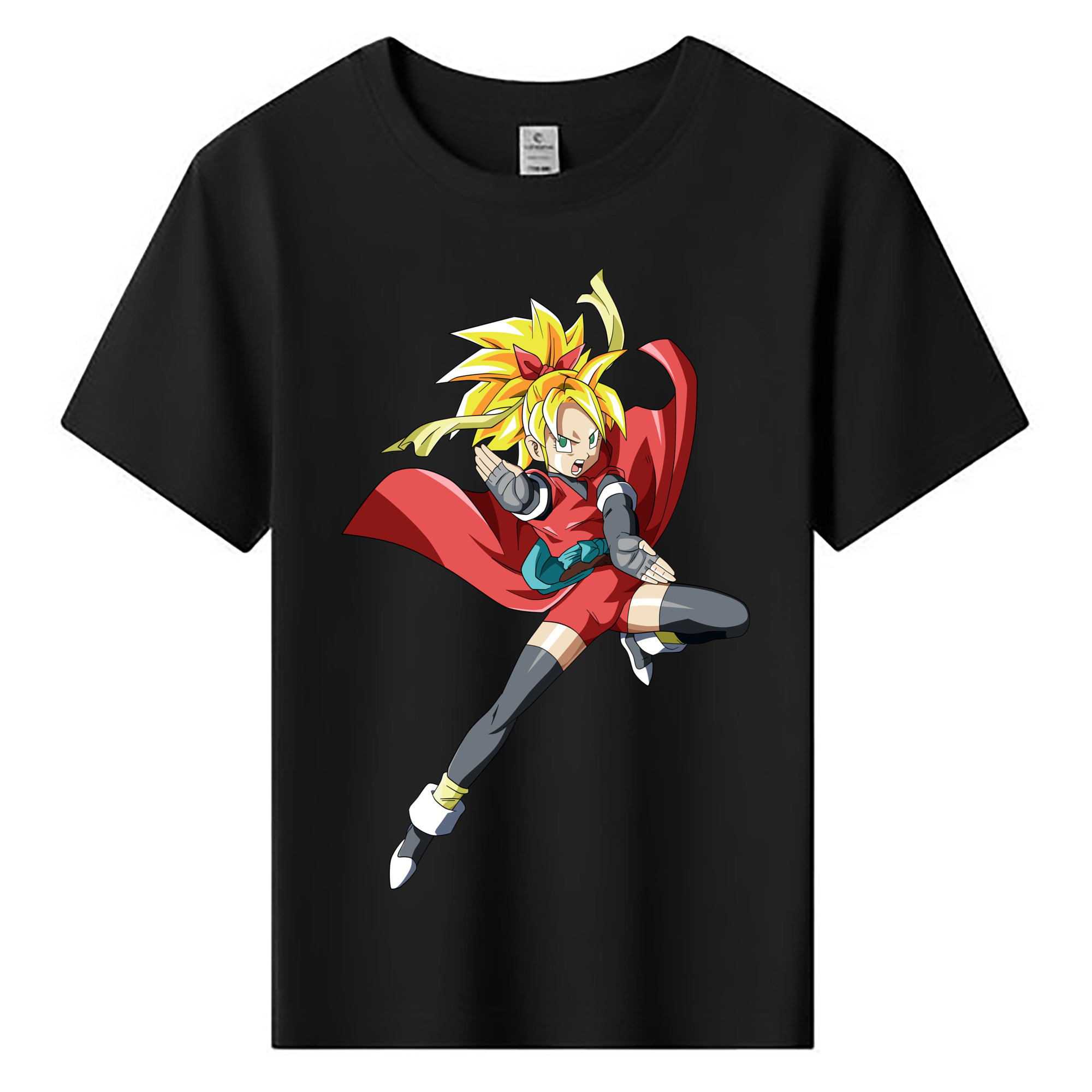 （画像用） ドラゴンボール カリフラ DRAGON BALL Caulifla 綿100％キッズTシャツ（フロントプリント）