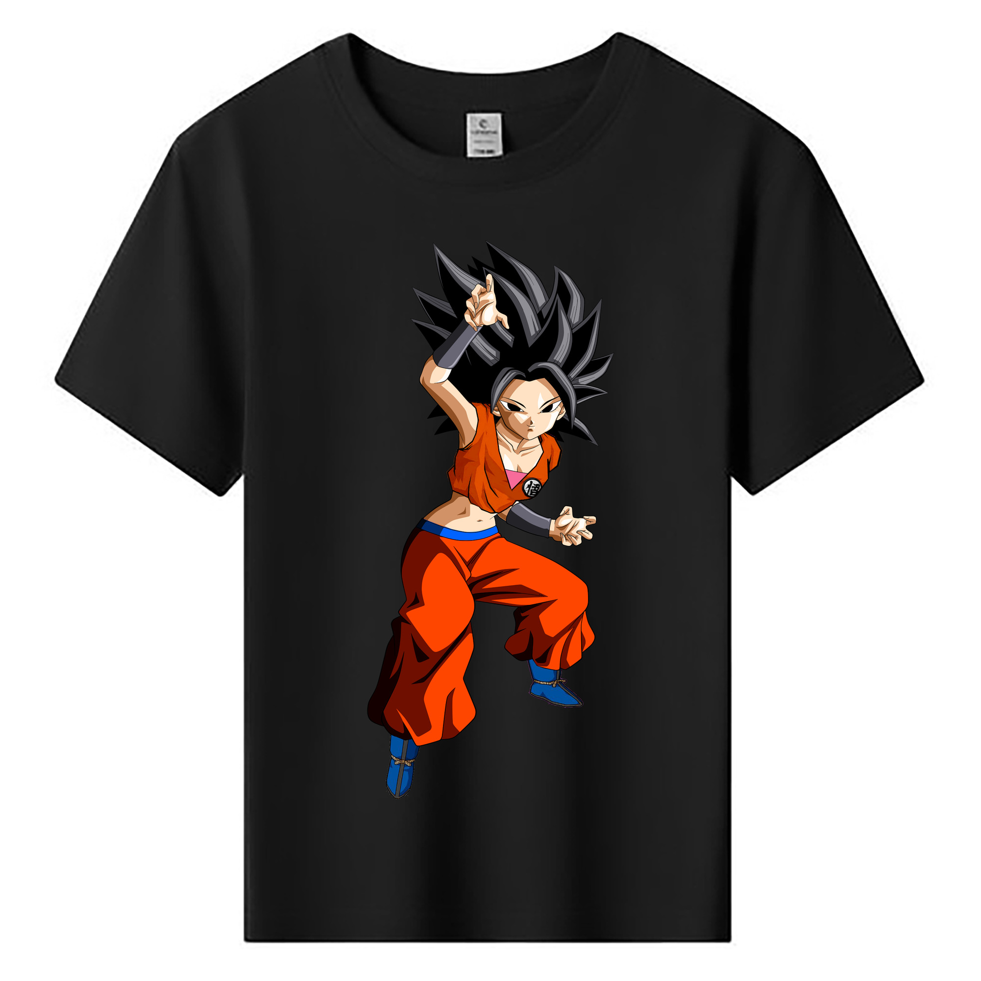 （画像用） ドラゴンボール カリフラ DRAGON BALL Caulifla 綿100％キッズTシャツ（フロントプリント）