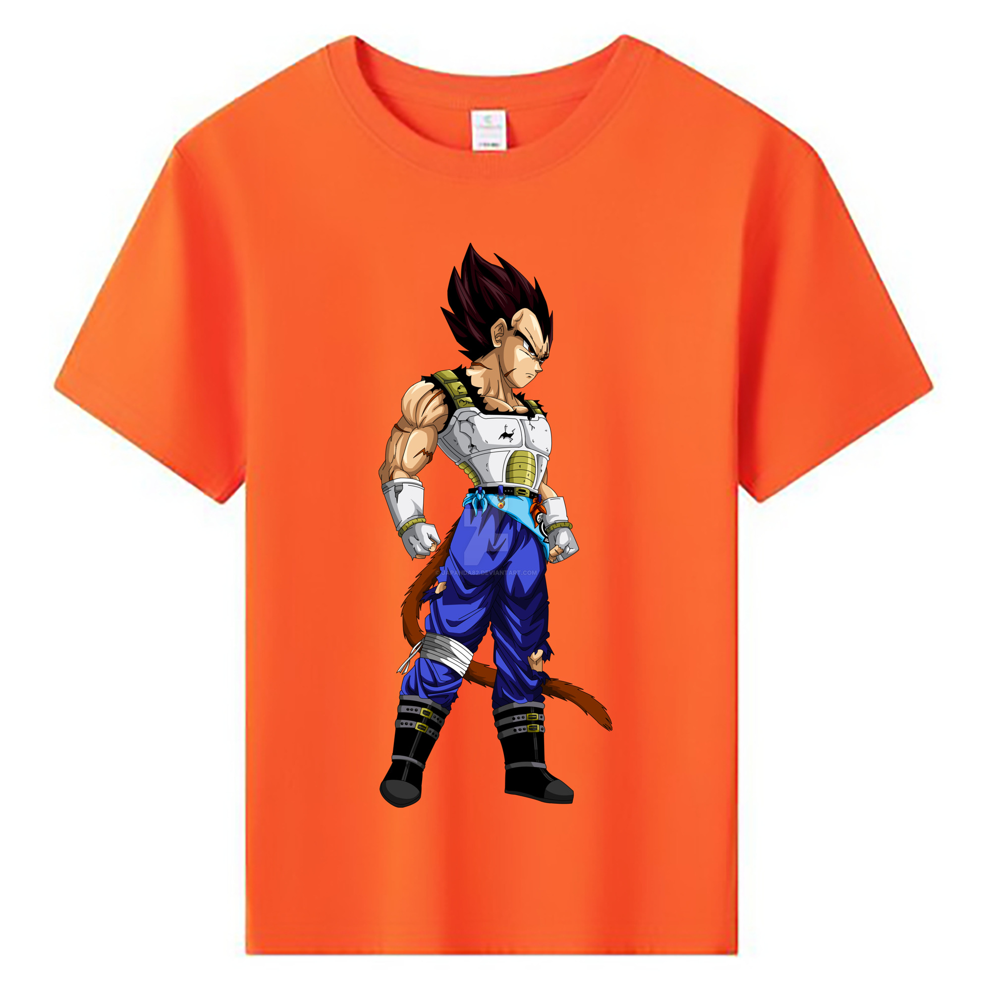 （画像用） ドラゴンボール ベジータ四世（Bejīta Yonsei）DRAGON BALL Vegeta IV 綿100％キッズTシャツ（フロントプリント）