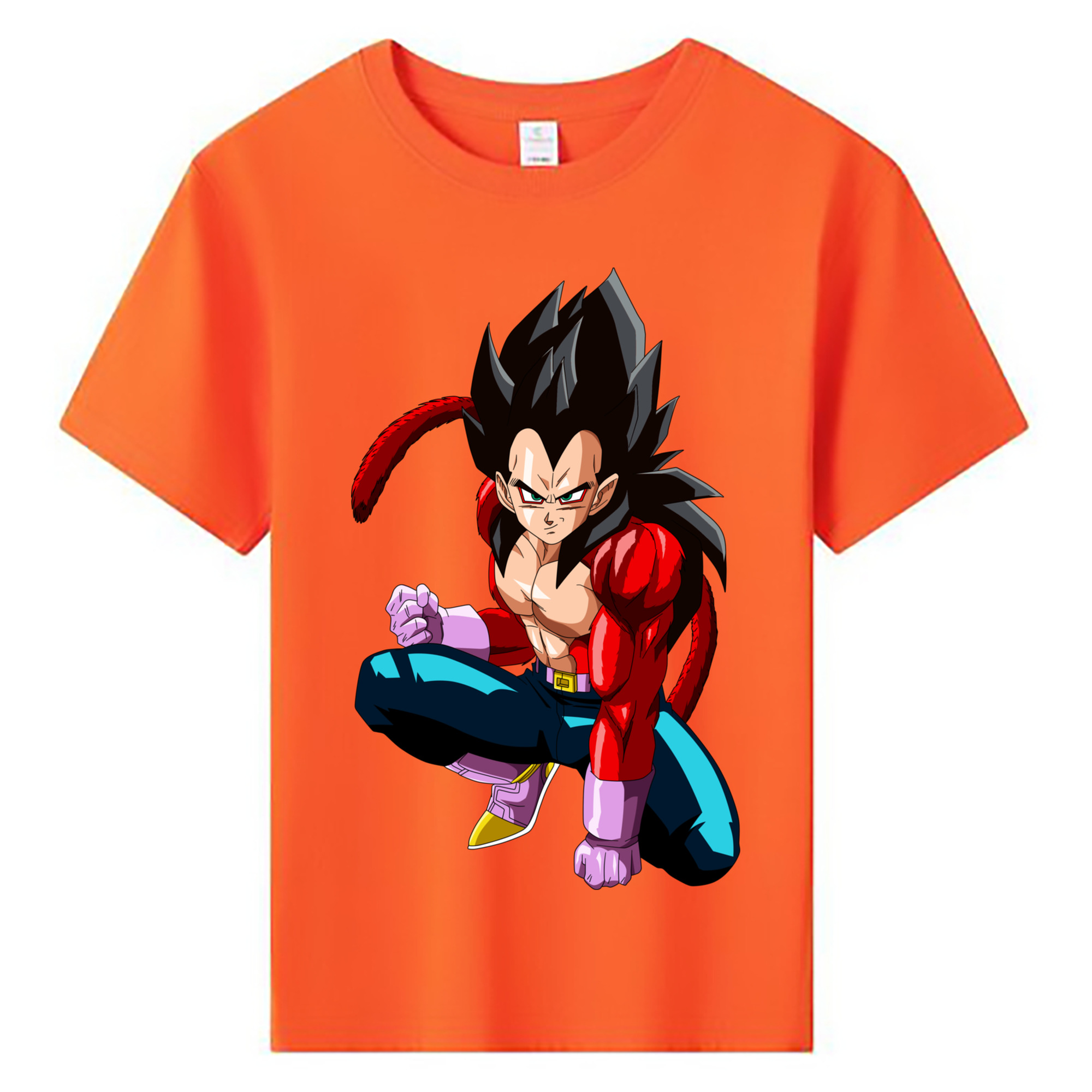 （画像用） ドラゴンボール ベジータ四世（Bejīta Yonsei）DRAGON BALL Vegeta IV 綿100％キッズTシャツ（フロントプリント）