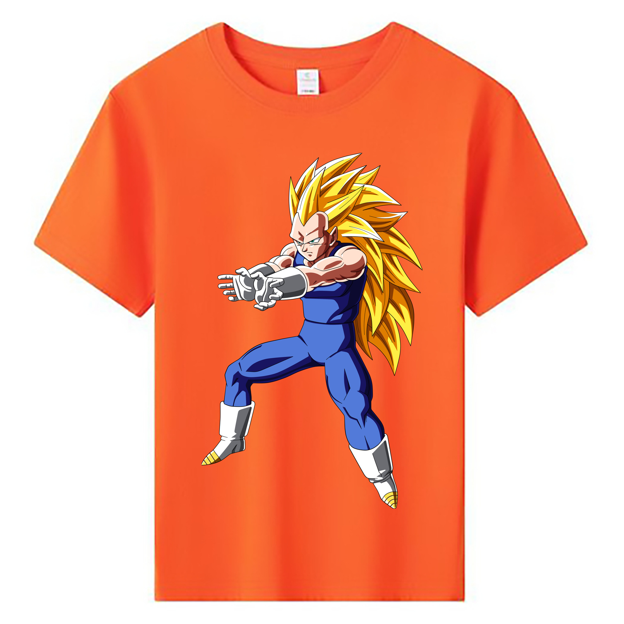 （画像用） ドラゴンボール ベジータ四世（Bejīta Yonsei）DRAGON BALL Vegeta IV 綿100％キッズTシャツ（フロントプリント）