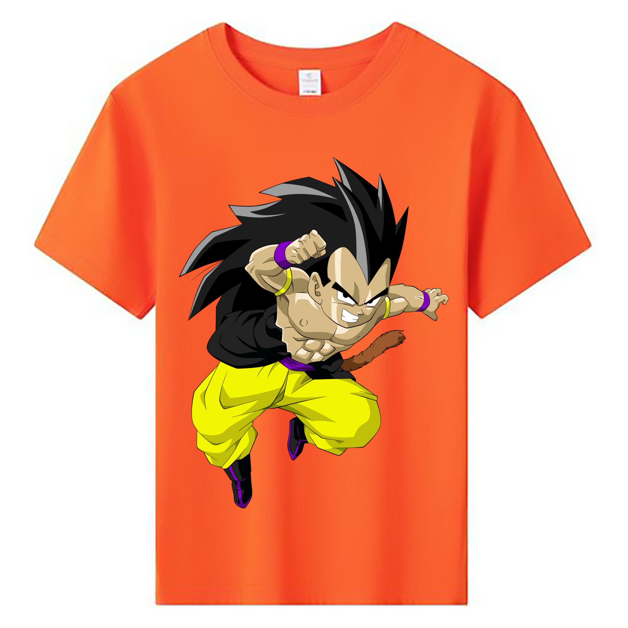 （画像用） ドラゴンボール ベジータ四世（Bejīta Yonsei）DRAGON BALL Vegeta IV 綿100％キッズTシャツ（フロントプリント）