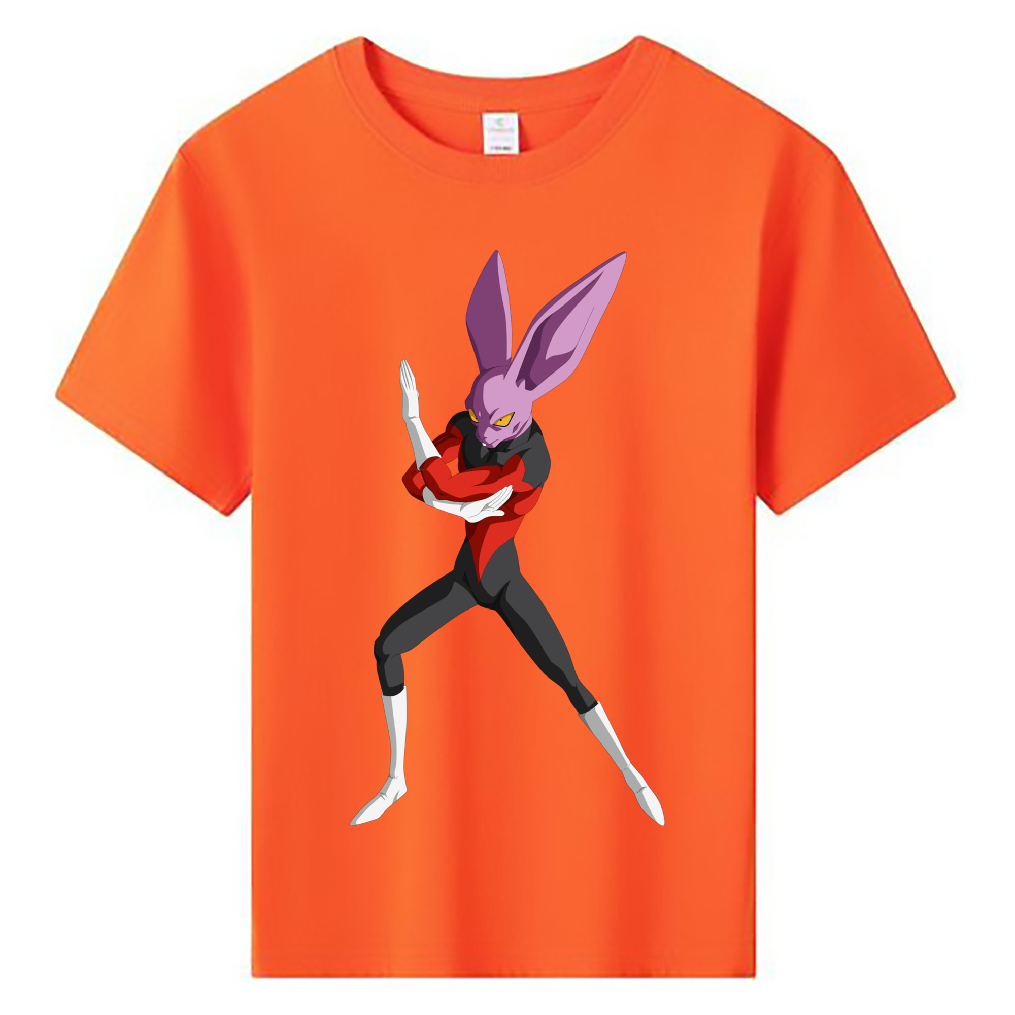 （画像用） ドラゴンボール ビルス 破壊神ビルス DRAGON BALL Beerus Birusu 綿100％キッズTシャツ（フロントプリント）