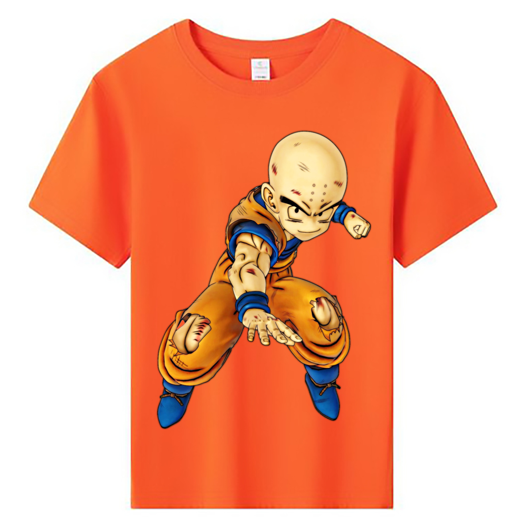 （画像用） ドラゴンボール クリリン DRAGON BALL krillin 綿100％キッズTシャツ（フロントプリント）