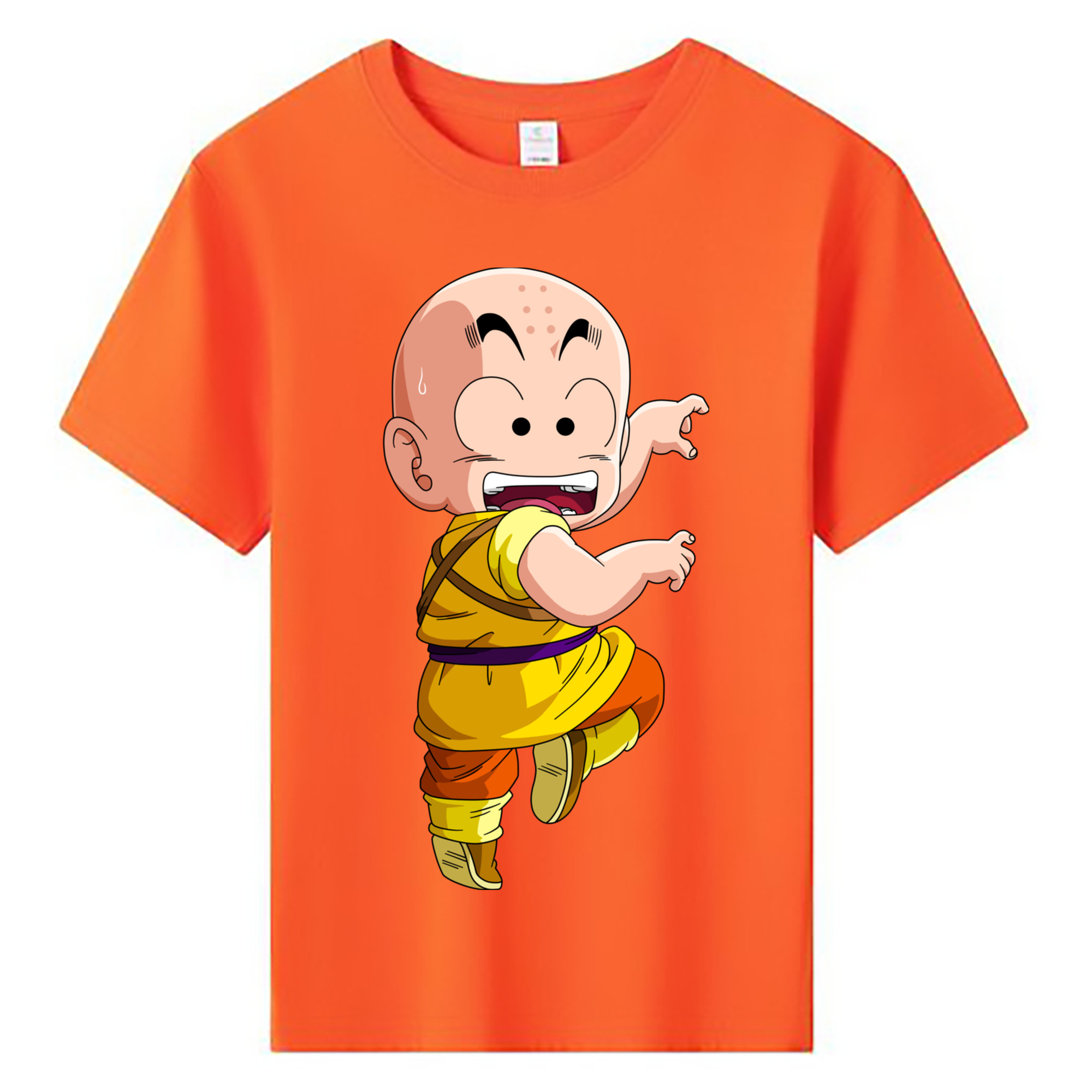（画像用） ドラゴンボール クリリン DRAGON BALL krillin 綿100％キッズTシャツ（フロントプリント）