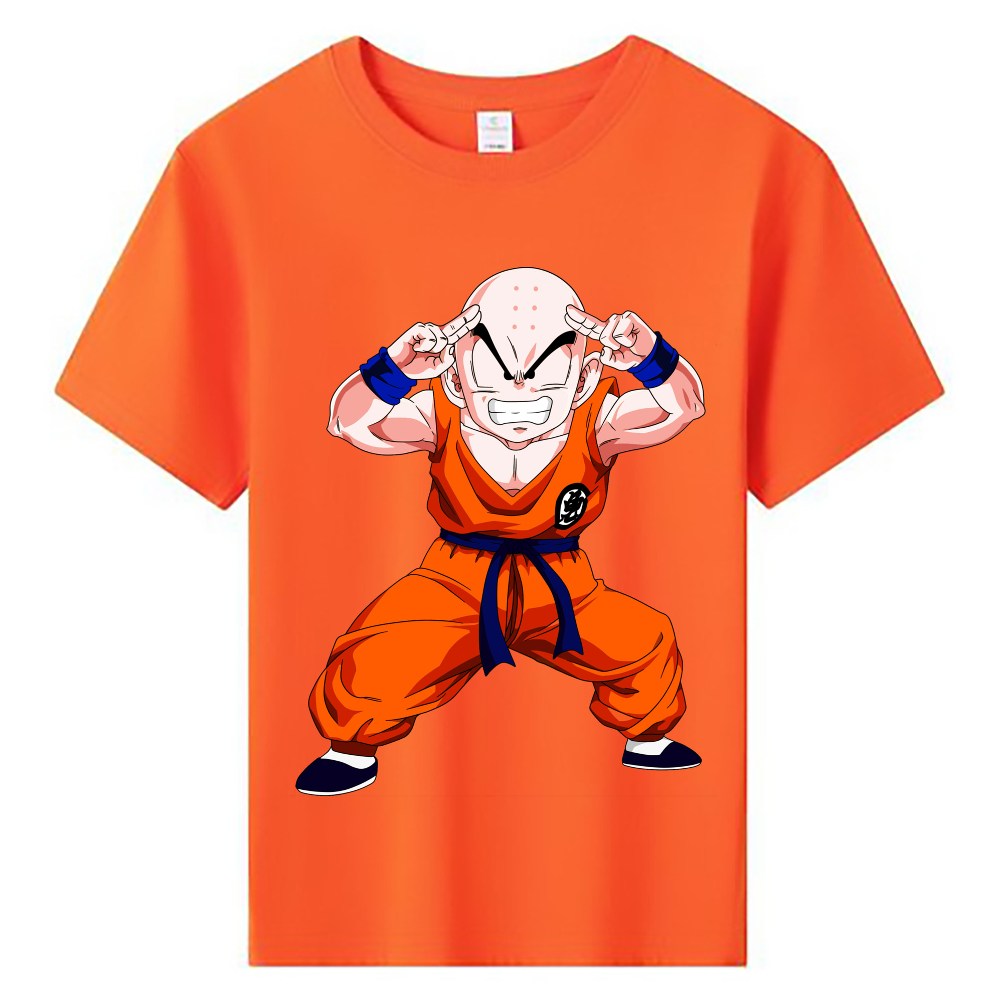 （画像用） ドラゴンボール クリリン DRAGON BALL krillin 綿100％キッズTシャツ（フロントプリント）