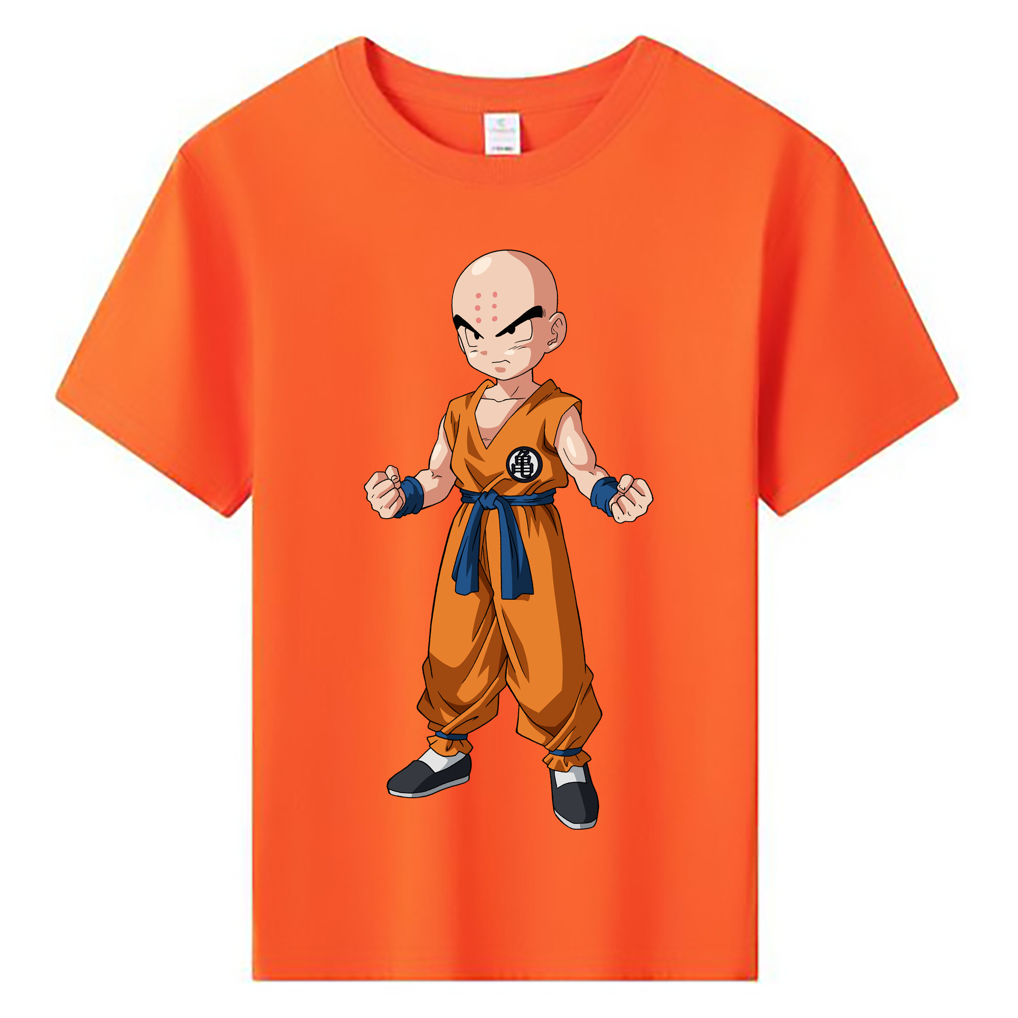 （画像用） ドラゴンボール クリリン DRAGON BALL krillin 綿100％キッズTシャツ（フロントプリント）