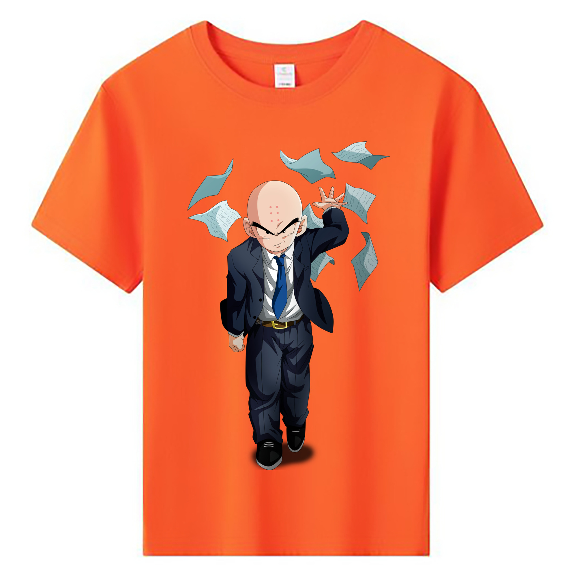 （画像用） ドラゴンボール クリリン DRAGON BALL krillin 綿100％キッズTシャツ（フロントプリント）