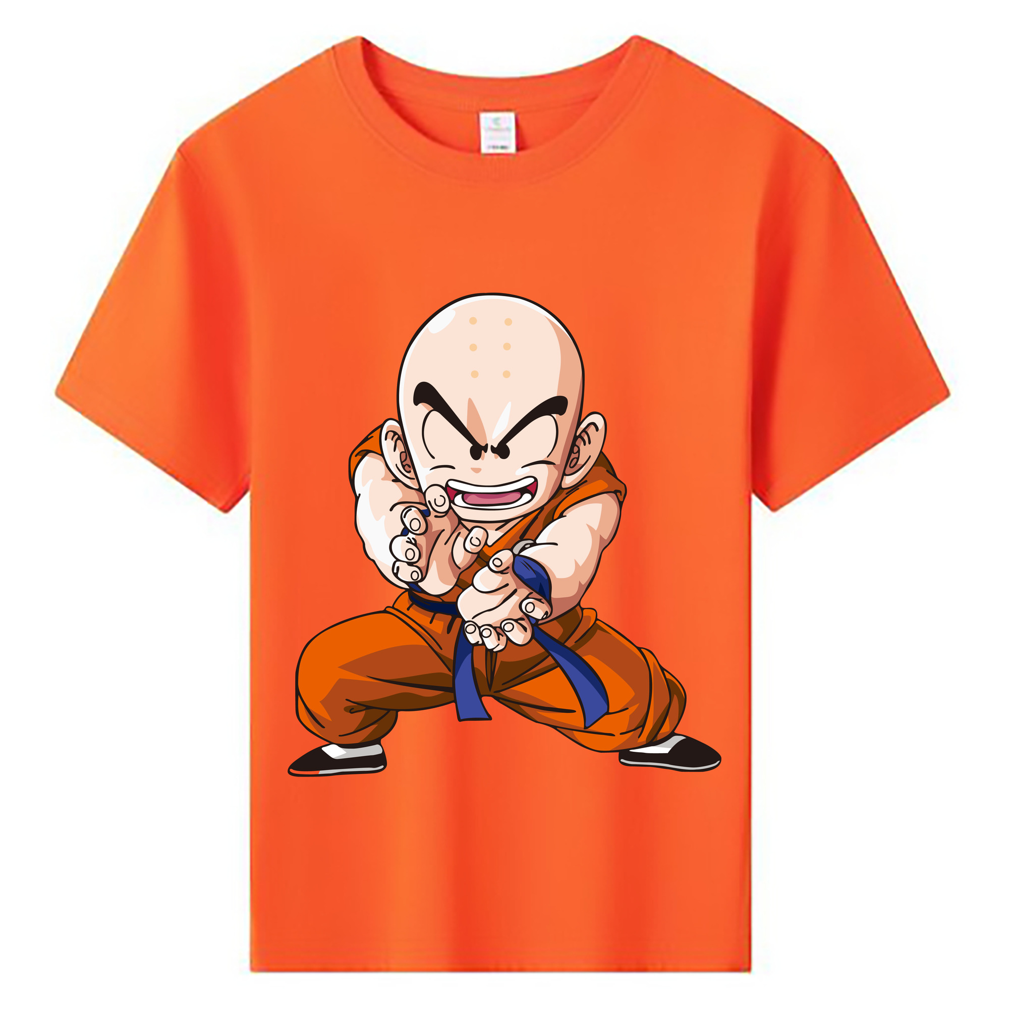（画像用） ドラゴンボール クリリン DRAGON BALL krillin 綿100％キッズTシャツ（フロントプリント）