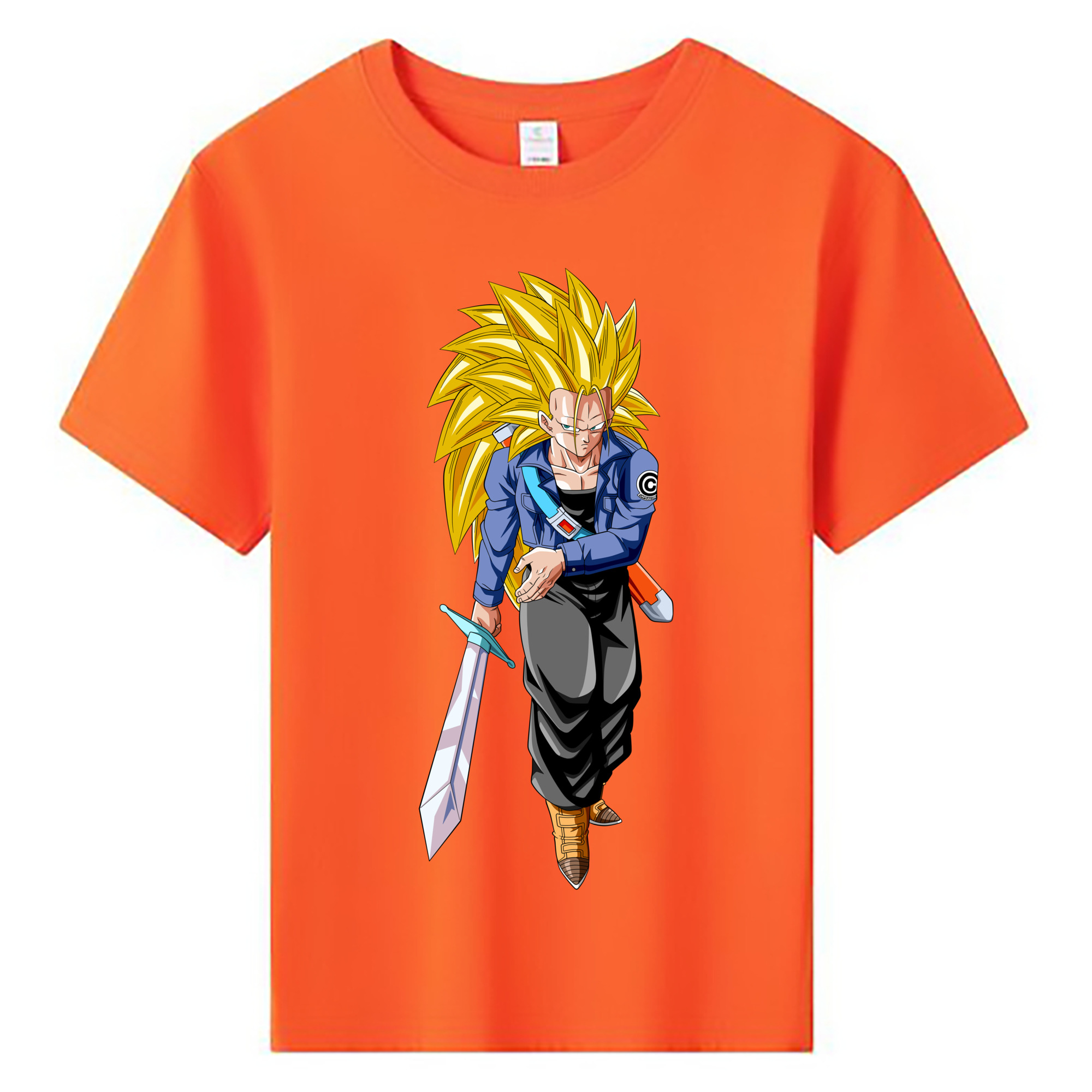 （画像用） ドラゴンボール トランクス（Torankusu）DRAGON BALL Trunks 綿100％キッズTシャツ（フロントプリント）