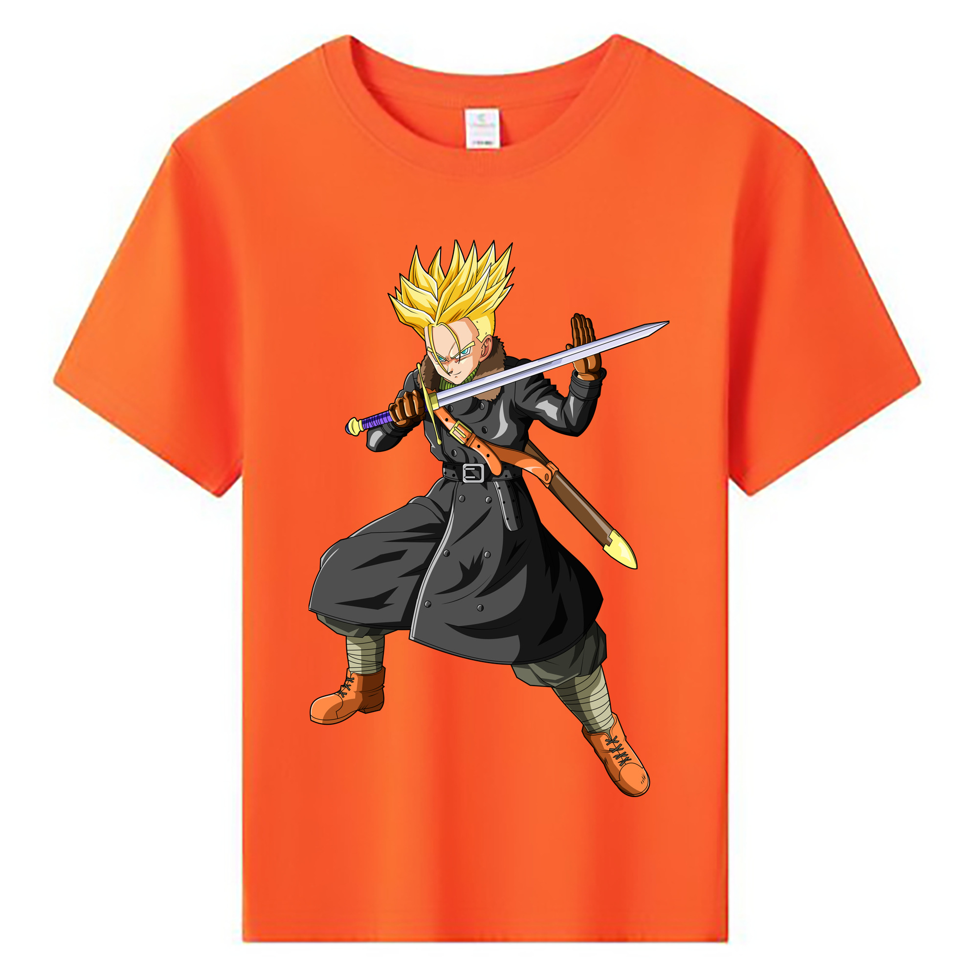 （画像用） ドラゴンボール トランクス（Torankusu）DRAGON BALL Trunks 綿100％キッズTシャツ（フロントプリント）
