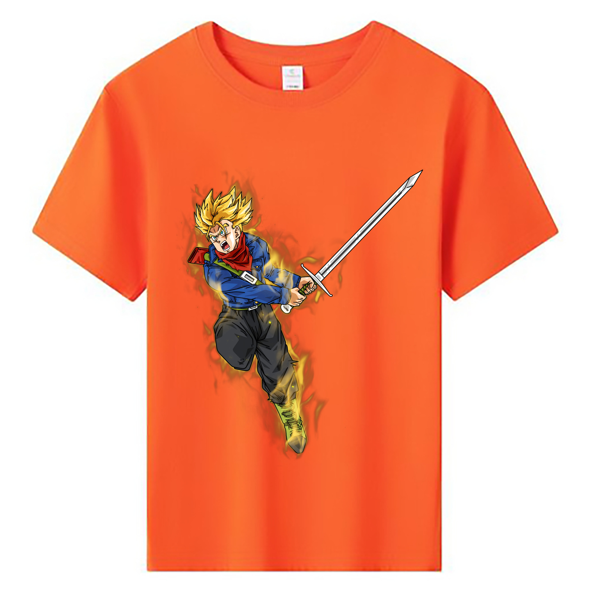 （画像用） ドラゴンボール トランクス（Torankusu）DRAGON BALL Trunks 綿100％キッズTシャツ（フロントプリント）