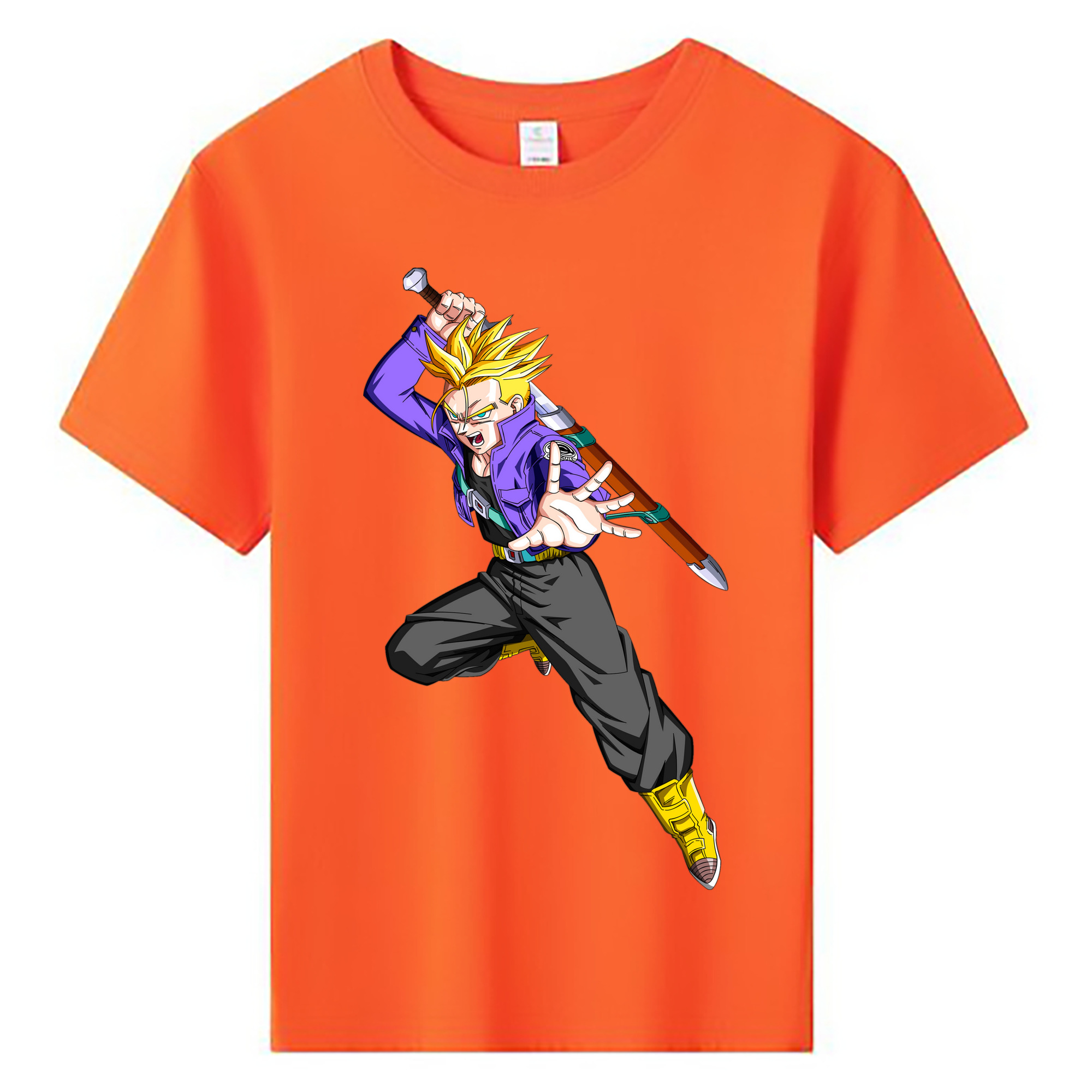 （画像用） ドラゴンボール トランクス（Torankusu）DRAGON BALL Trunks 綿100％キッズTシャツ（フロントプリント）