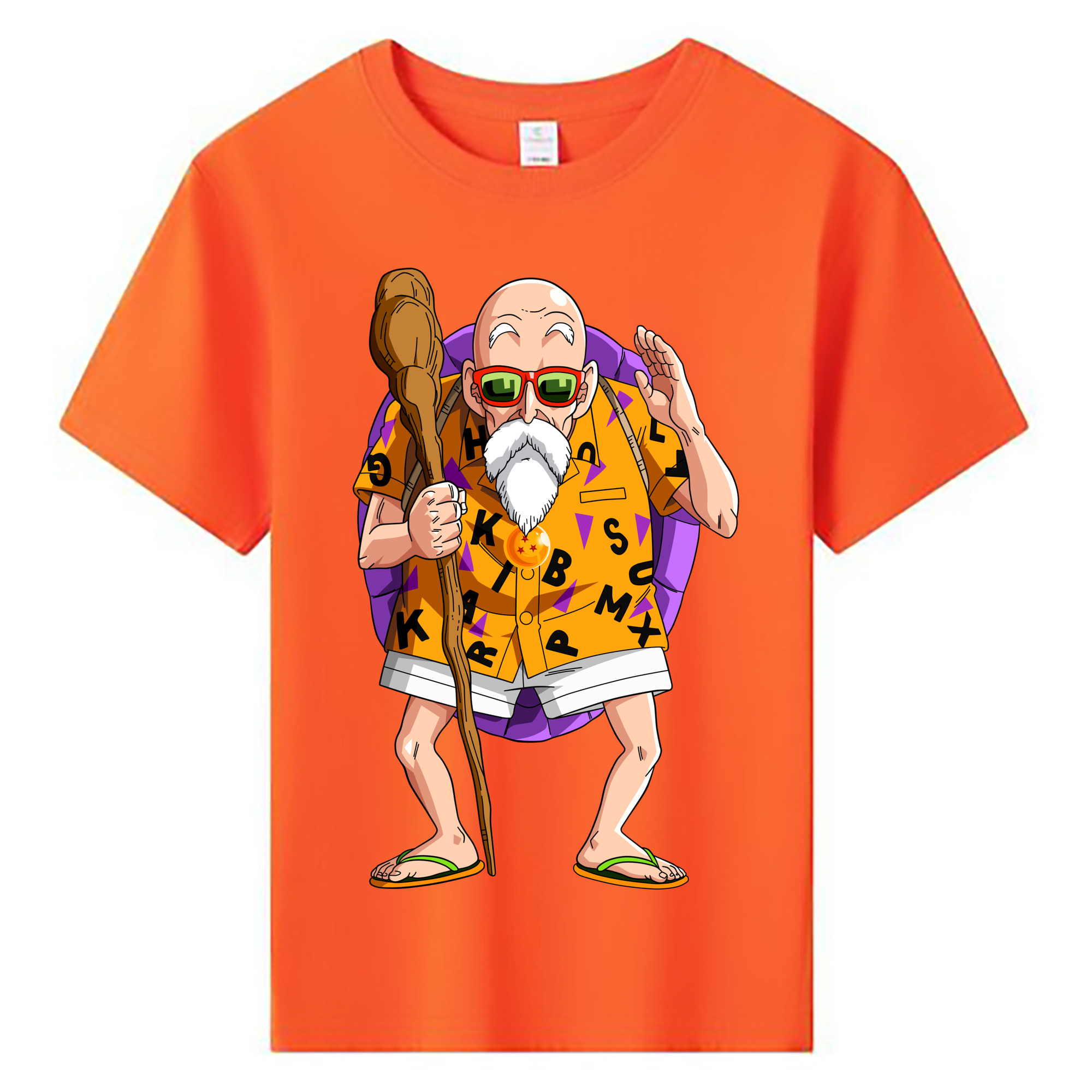 （画像用） ドラゴンボール 亀仙人（かめせんにん） DRAGON BALL Master Roshi Kame Sennin 綿100％キッズTシャツ（フロントプリント）