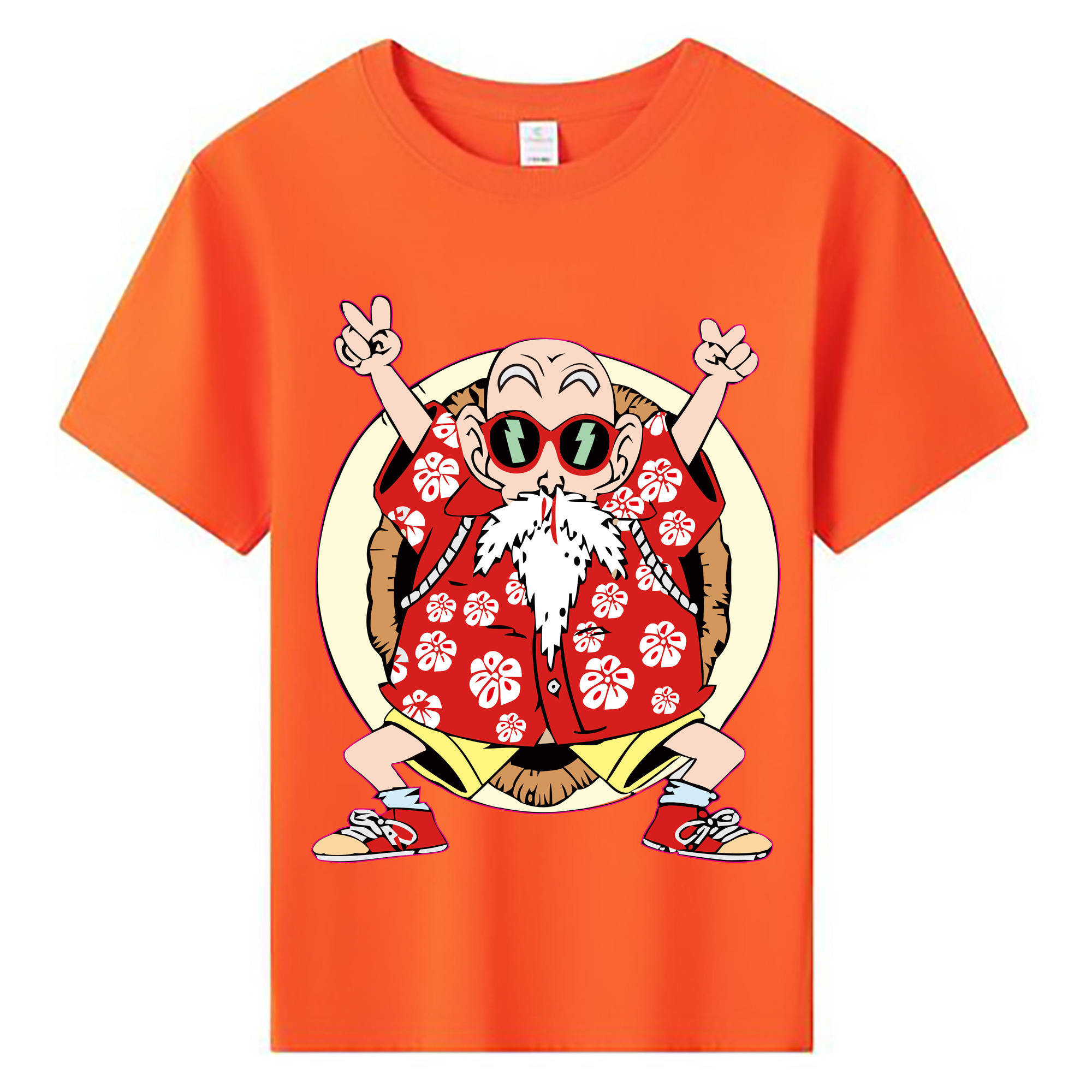 （画像用） ドラゴンボール 亀仙人（かめせんにん） DRAGON BALL Master Roshi Kame Sennin 綿100％キッズTシャツ（フロントプリント）