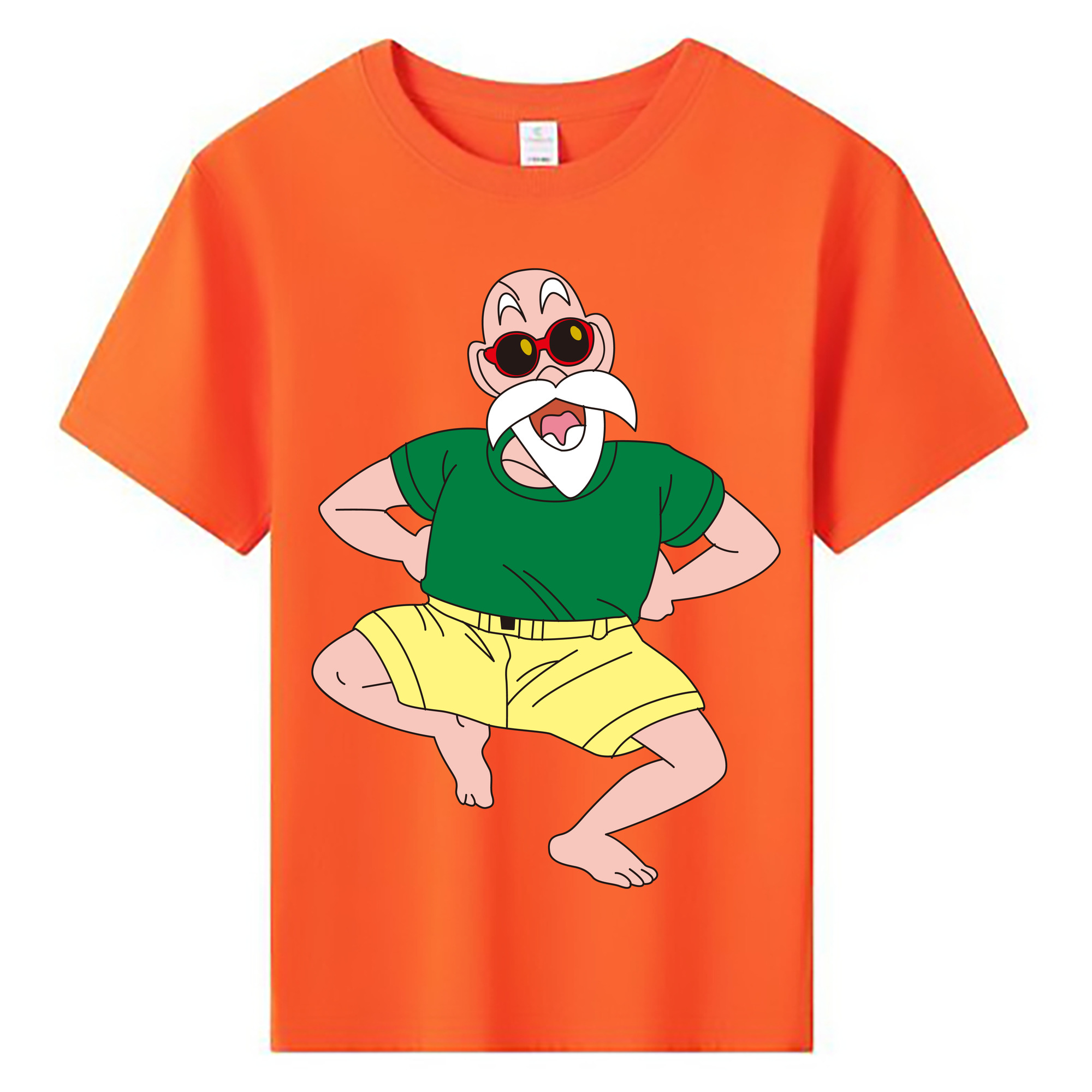 （画像用） ドラゴンボール 亀仙人（かめせんにん） DRAGON BALL Master Roshi Kame Sennin 綿100％キッズTシャツ（フロントプリント）