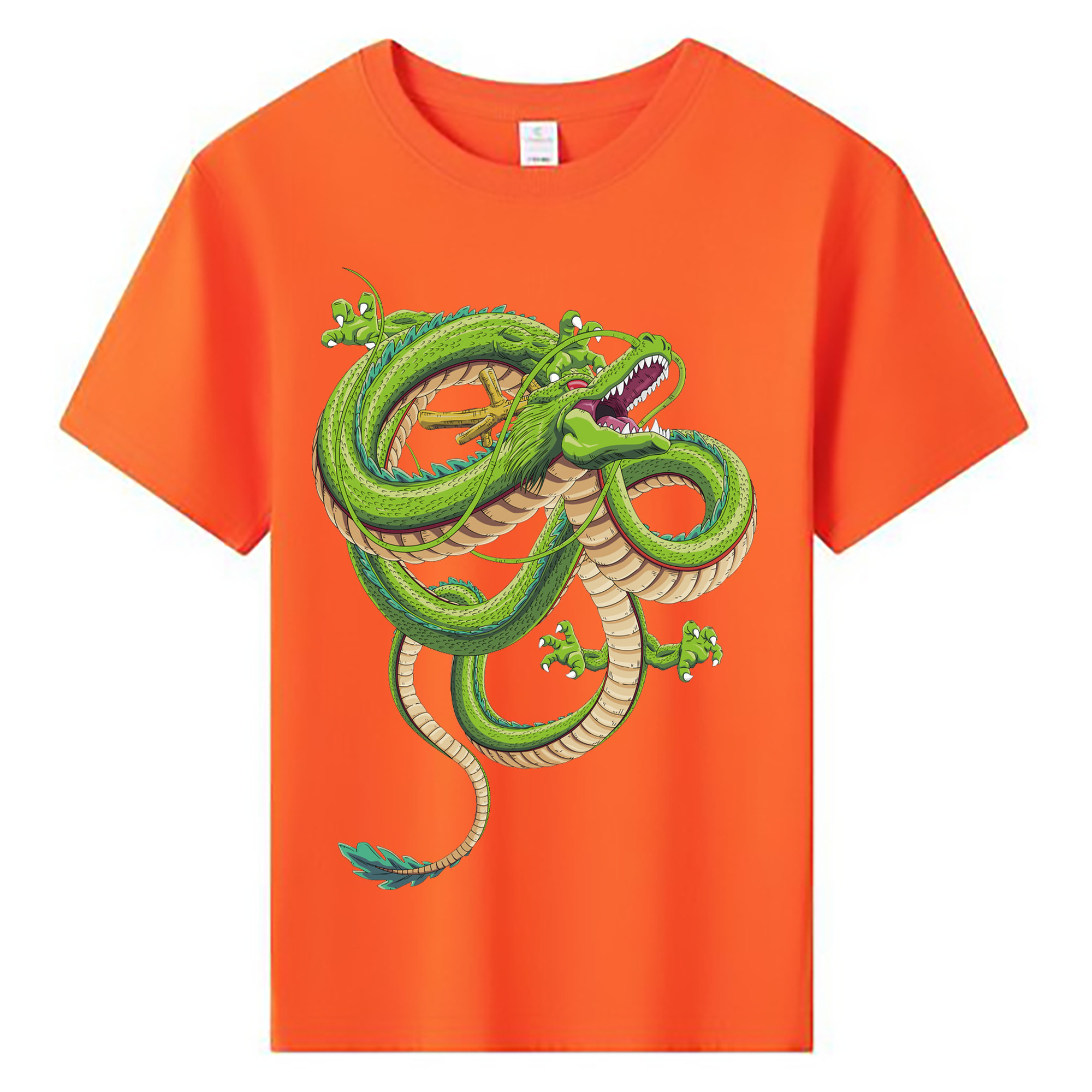 （画像用） ドラゴンボール 神龍 シェンロン DRAGON BALL Shenron 綿100％キッズTシャツ（フロントプリント）