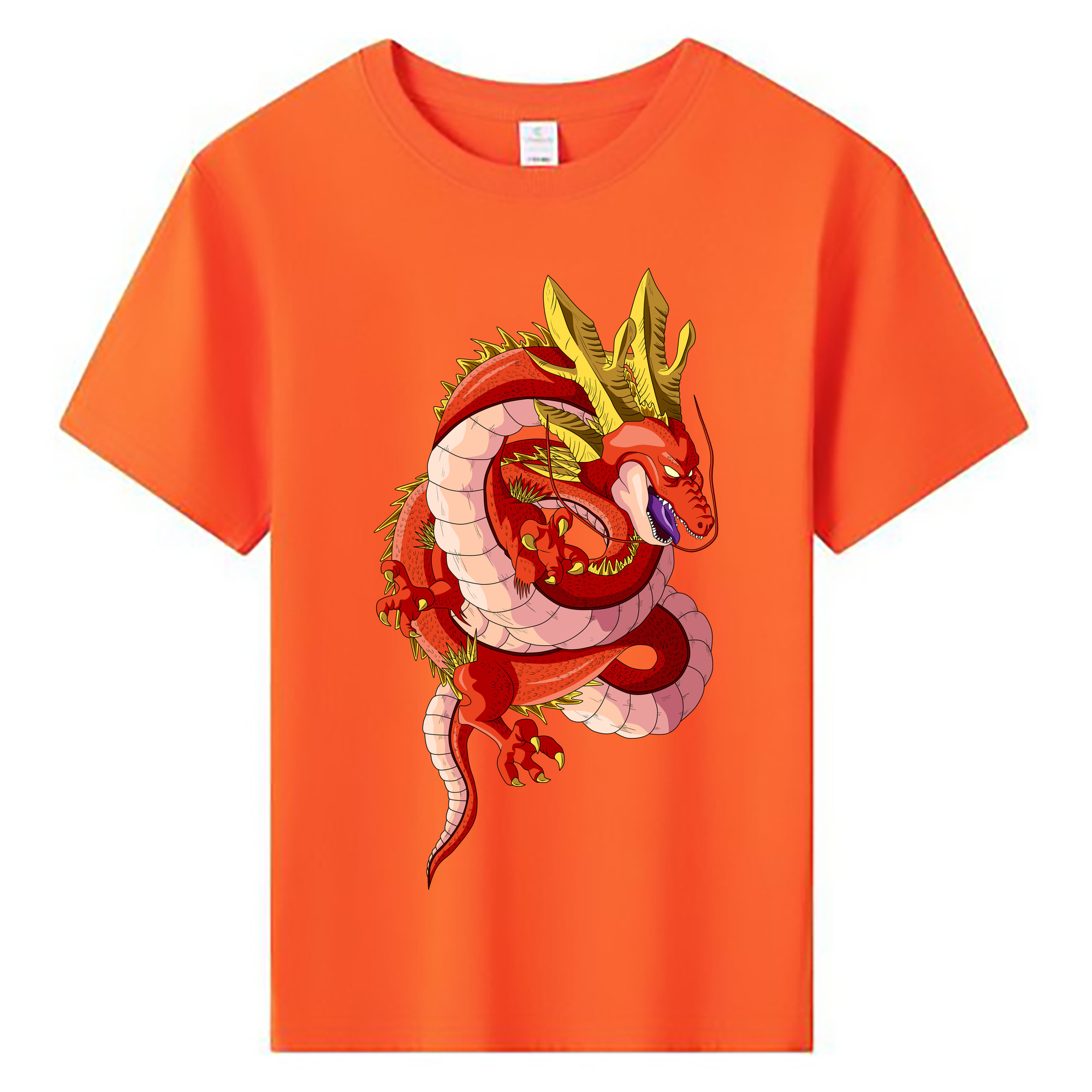 （画像用） ドラゴンボール 神龍 シェンロン DRAGON BALL Shenron 綿100％キッズTシャツ（フロントプリント）
