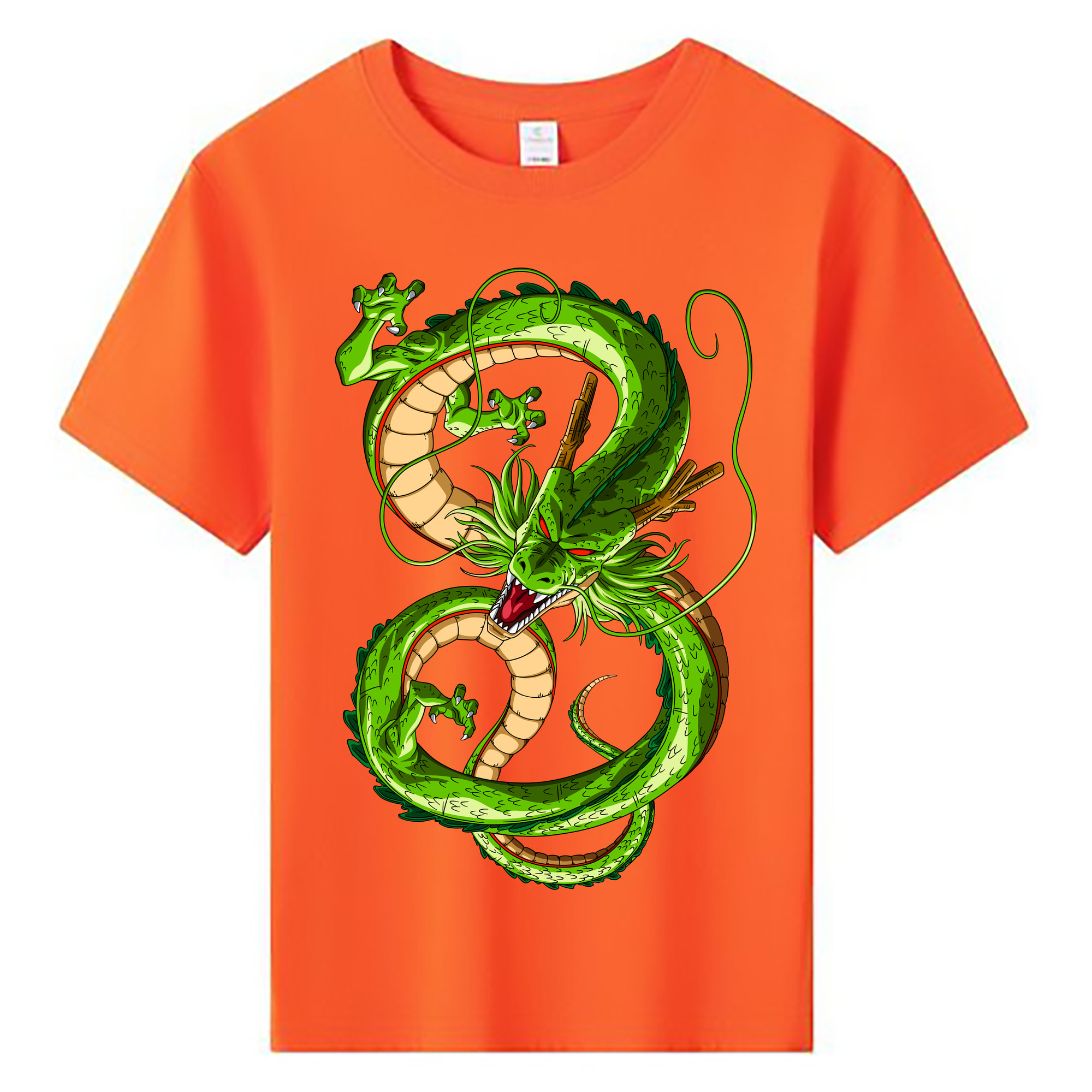 （画像用） ドラゴンボール 神龍 シェンロン DRAGON BALL Shenron 綿100％キッズTシャツ（フロントプリント）