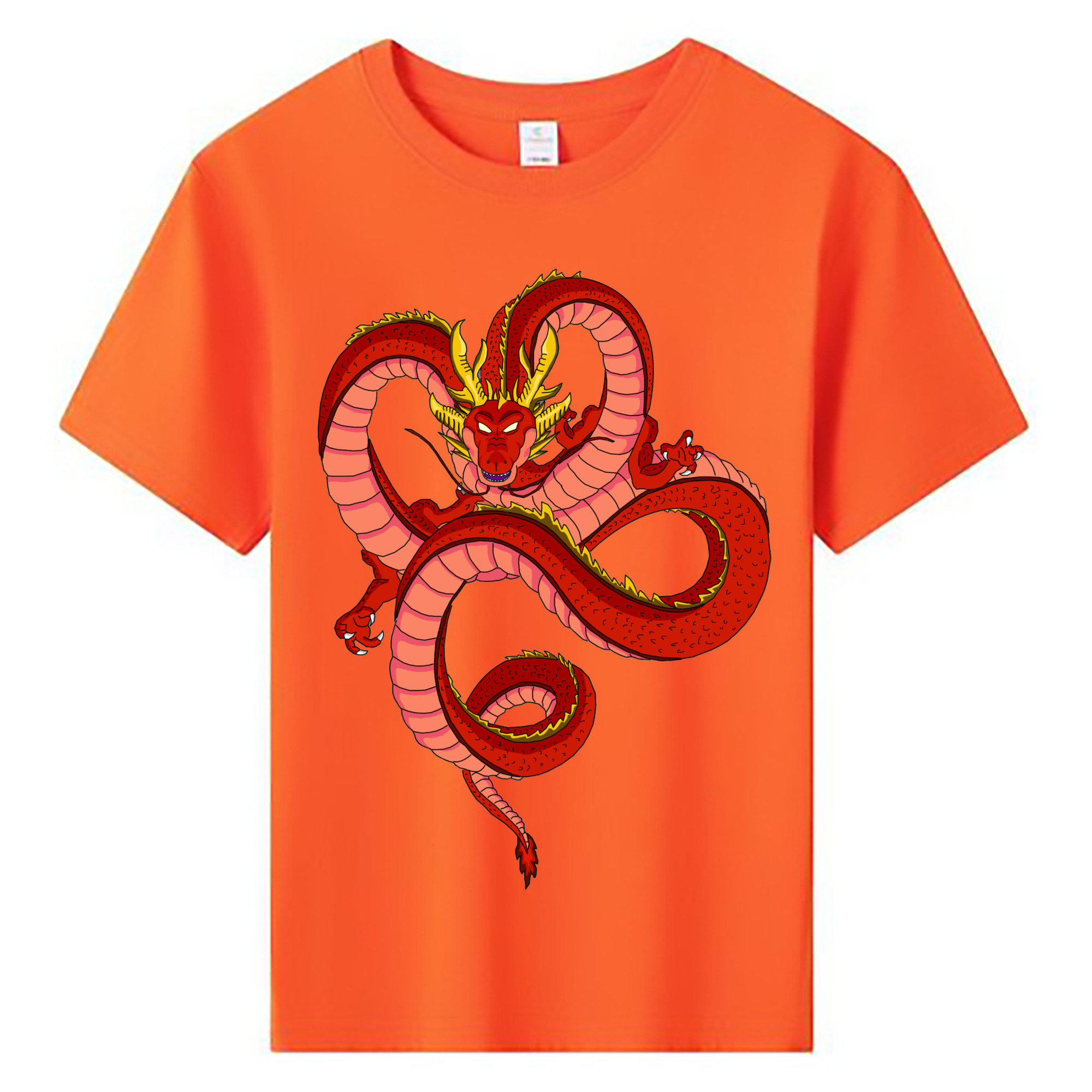 （画像用） ドラゴンボール 神龍 シェンロン DRAGON BALL Shenron 綿100％キッズTシャツ（フロントプリント）