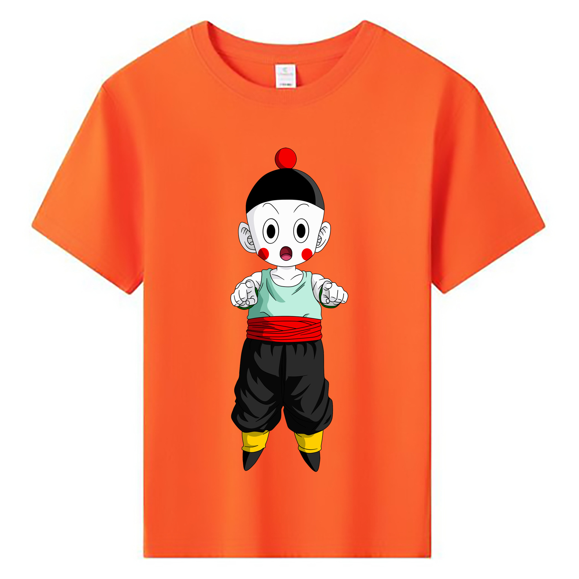 （画像用） ドラゴンボール 餃子（チャオズ）DRAGON BALL Chaoz 綿100％キッズTシャツ（フロントプリント）