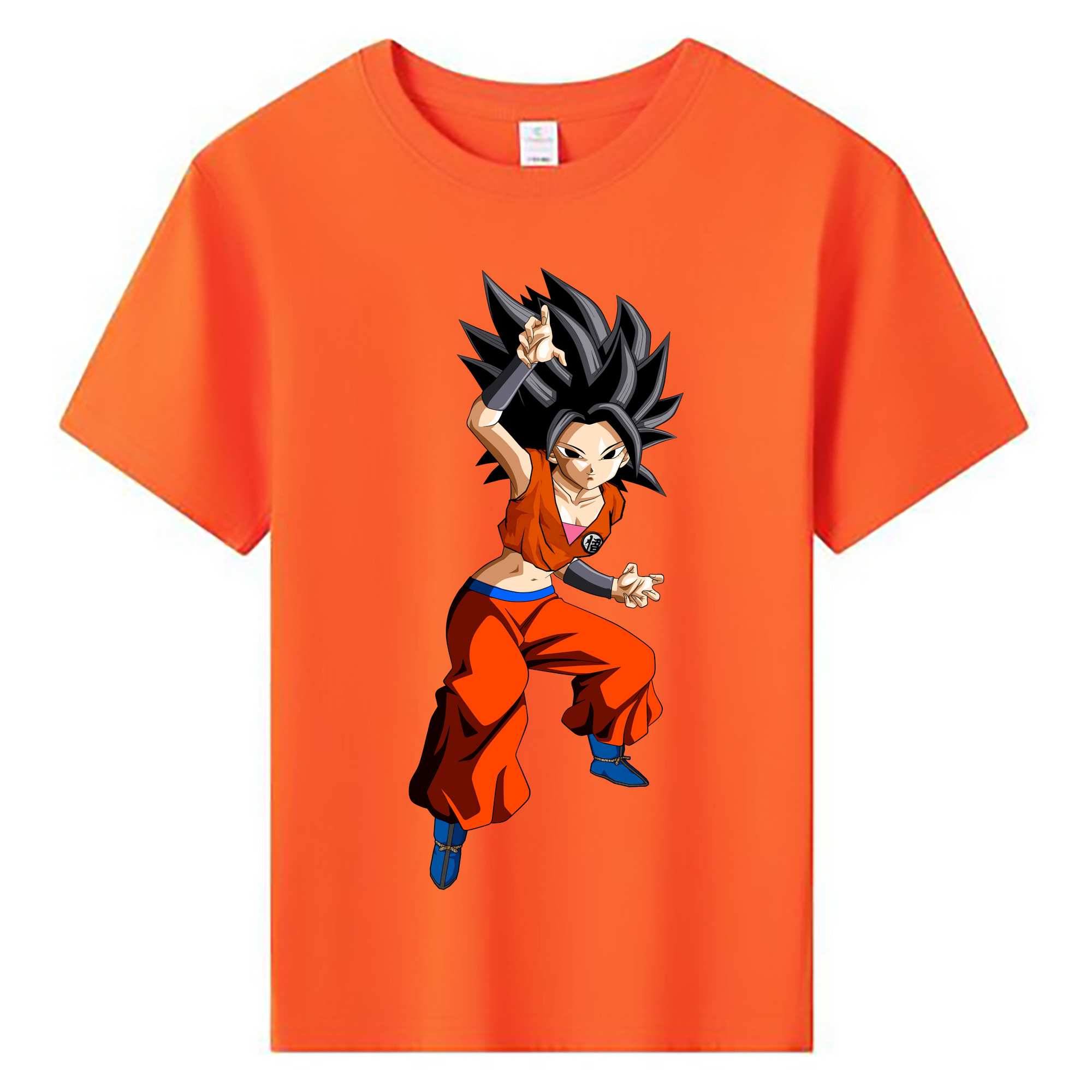 （画像用） ドラゴンボール カリフラ DRAGON BALL Caulifla 綿100％キッズTシャツ（フロントプリント）