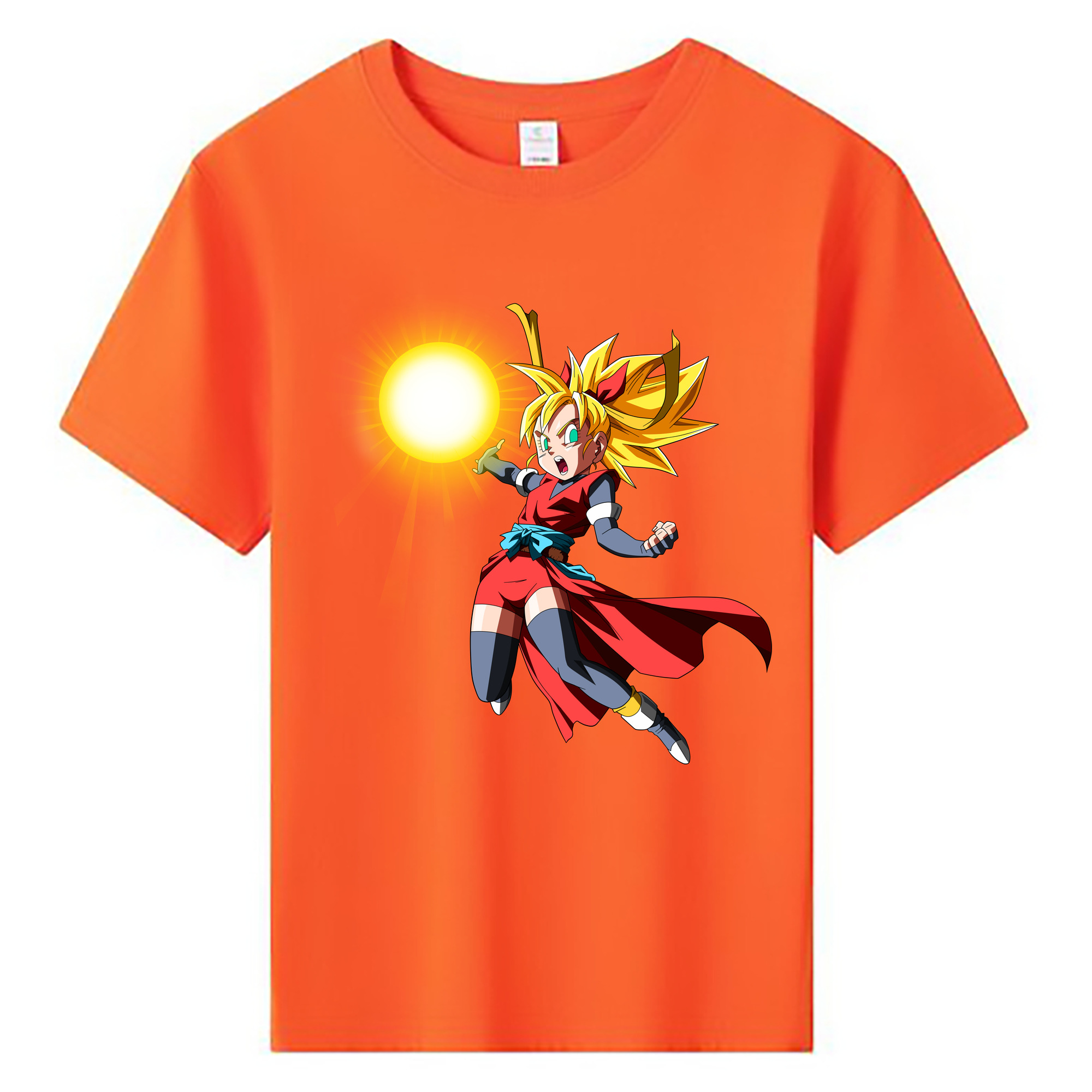 （画像用） ドラゴンボール カリフラ DRAGON BALL Caulifla 綿100％キッズTシャツ（フロントプリント）