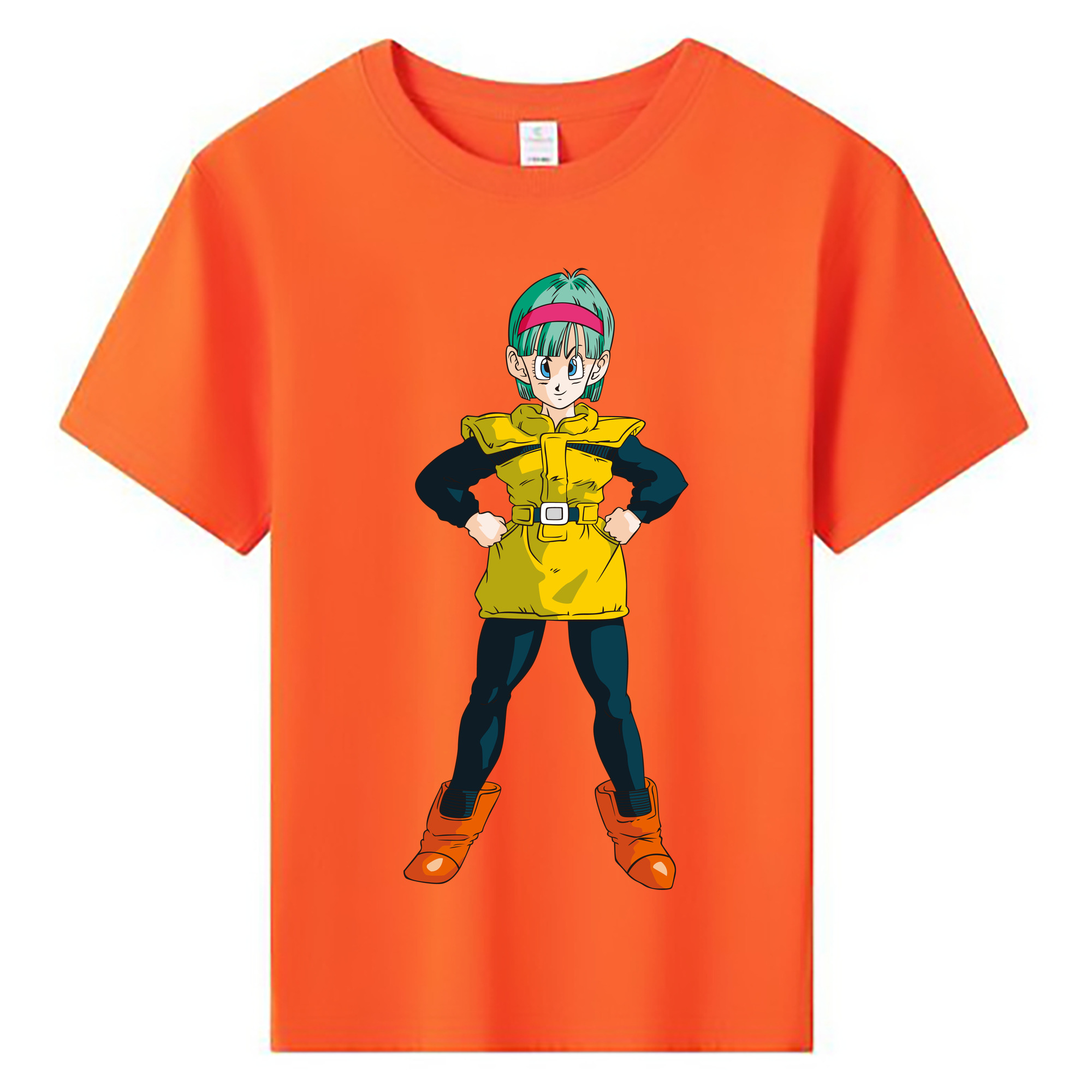 （画像用） ドラゴンボール ブルマ DRAGON BALL Bulma 綿100％キッズTシャツ（フロントプリント）