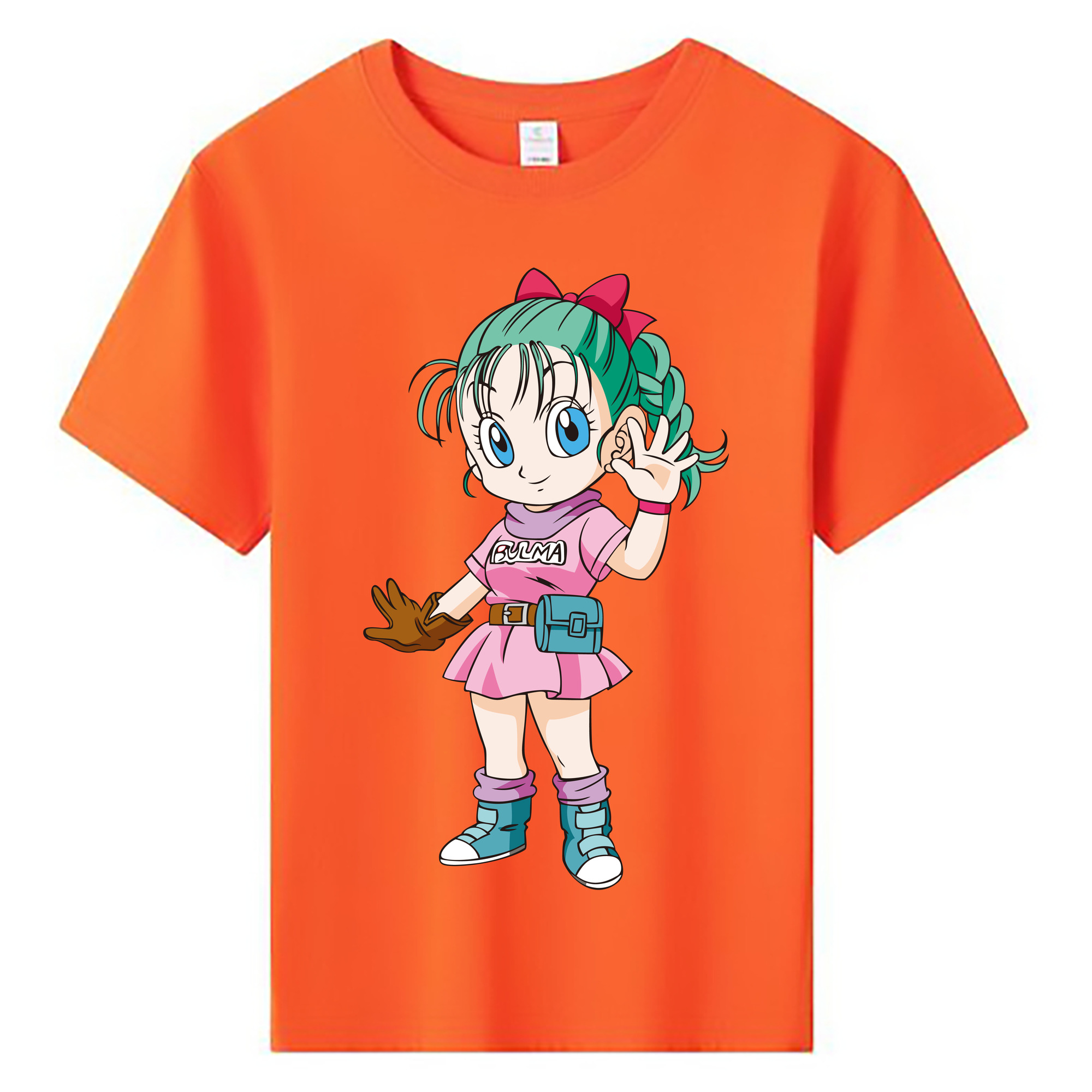 （画像用） ドラゴンボール ブルマ DRAGON BALL Bulma 綿100％キッズTシャツ（フロントプリント）