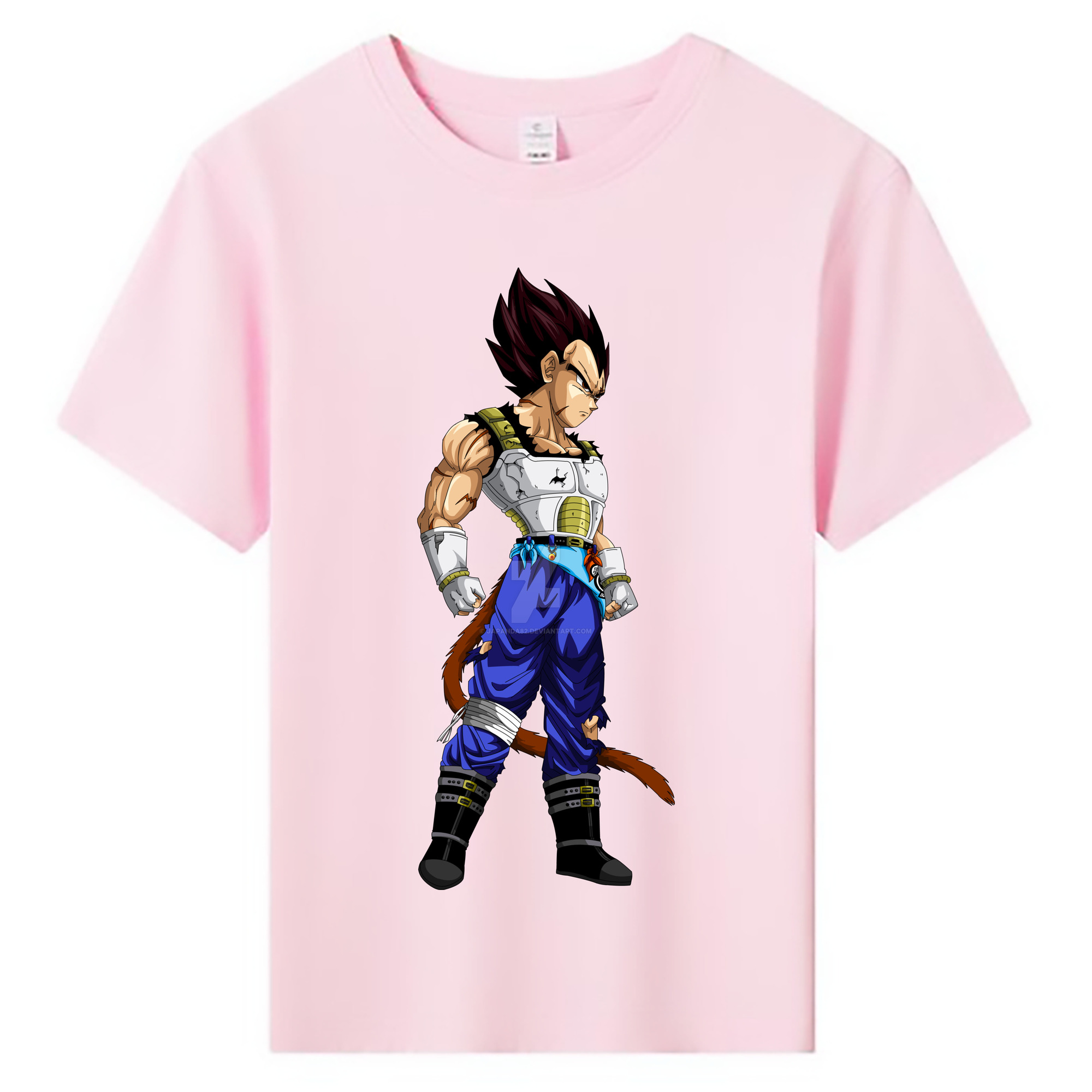 （画像用） ドラゴンボール ベジータ四世（Bejīta Yonsei）DRAGON BALL Vegeta IV 綿100％キッズTシャツ（フロントプリント）